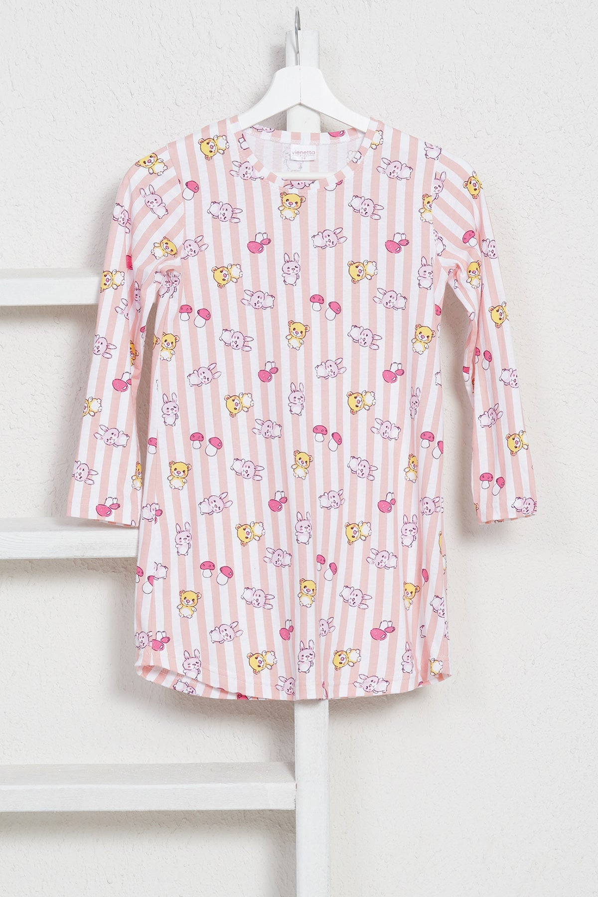 KIZ COCUK P.SUPREM O YAKA UZUN KOL ETEGI OVAL TUNIK - COTTONPINK