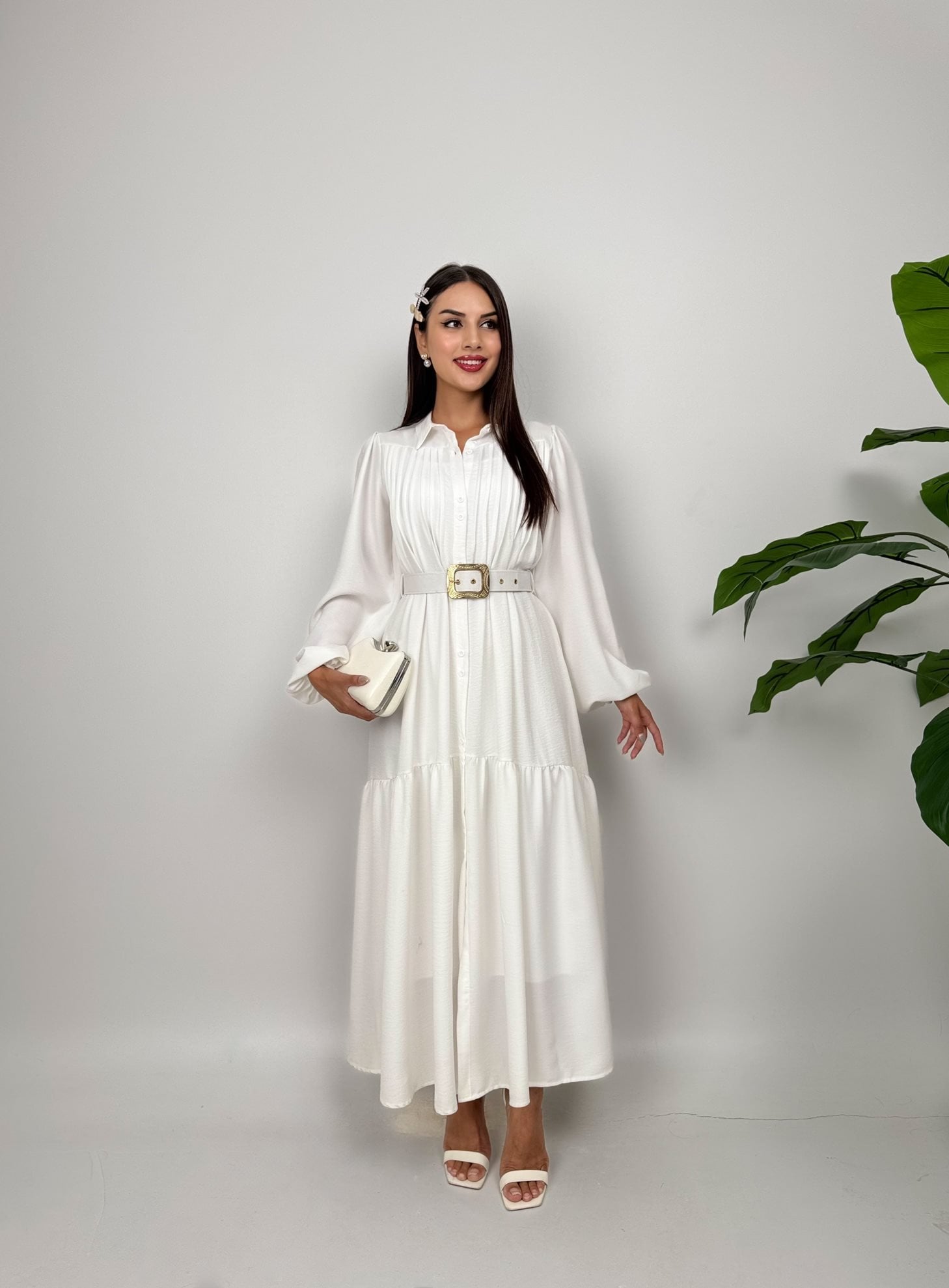 1015 NERVURLU İKİLİ ELBİSE