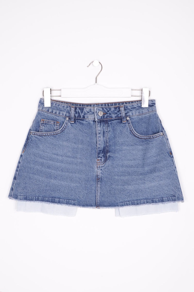 Mini Kot Etek - Açık Mavi Kot - (XS-L-6) - 6