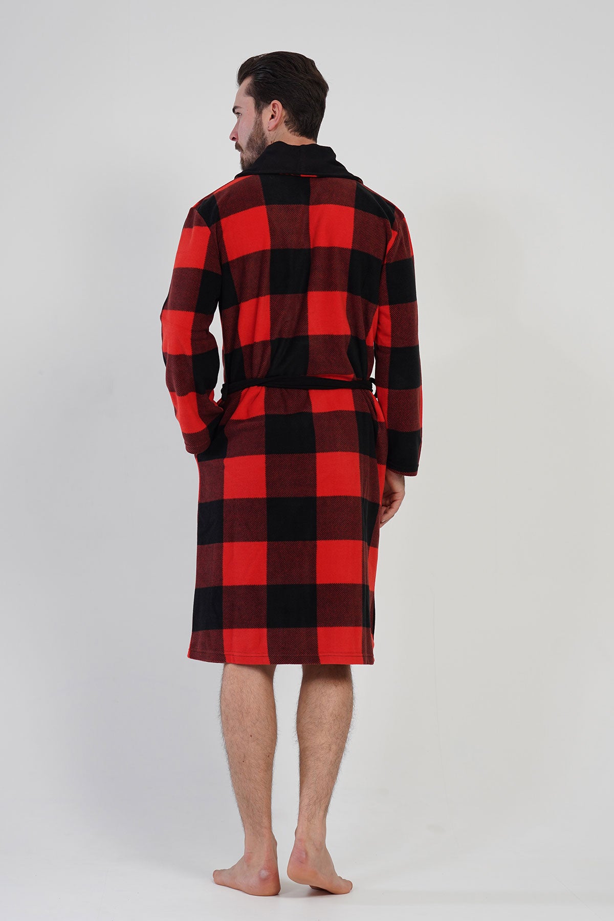 ERKEK POLAR SAL YAKALI UZUN KOL UZUN CEPLI SABAHLIK