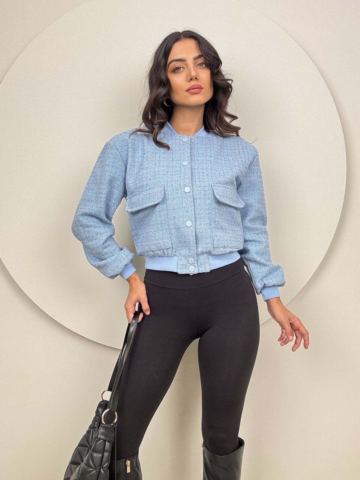 1034 SİMLİ ŞANEL BOMBER CEKET