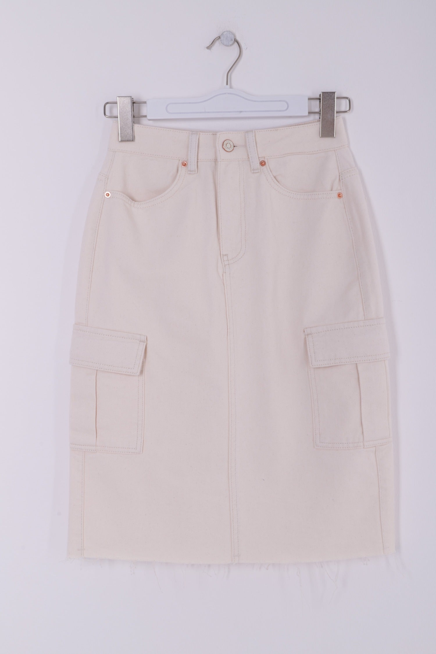Kargo Cepli Kot Etek - Naturel - (XS-L-7) - 6