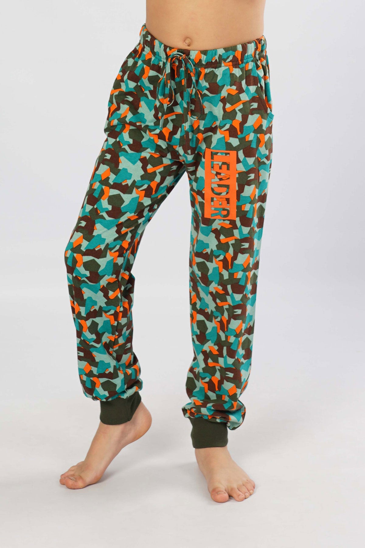 ERKEK COCUK P.SUPREM MANSETLI CEPLI TEK ALT PIJAMA - PETROL
