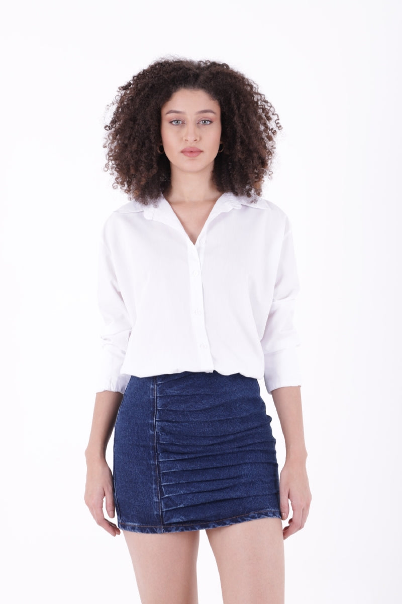 Mini Kot Etek - Düz Koyu Rins - (S-XL-6) - 2