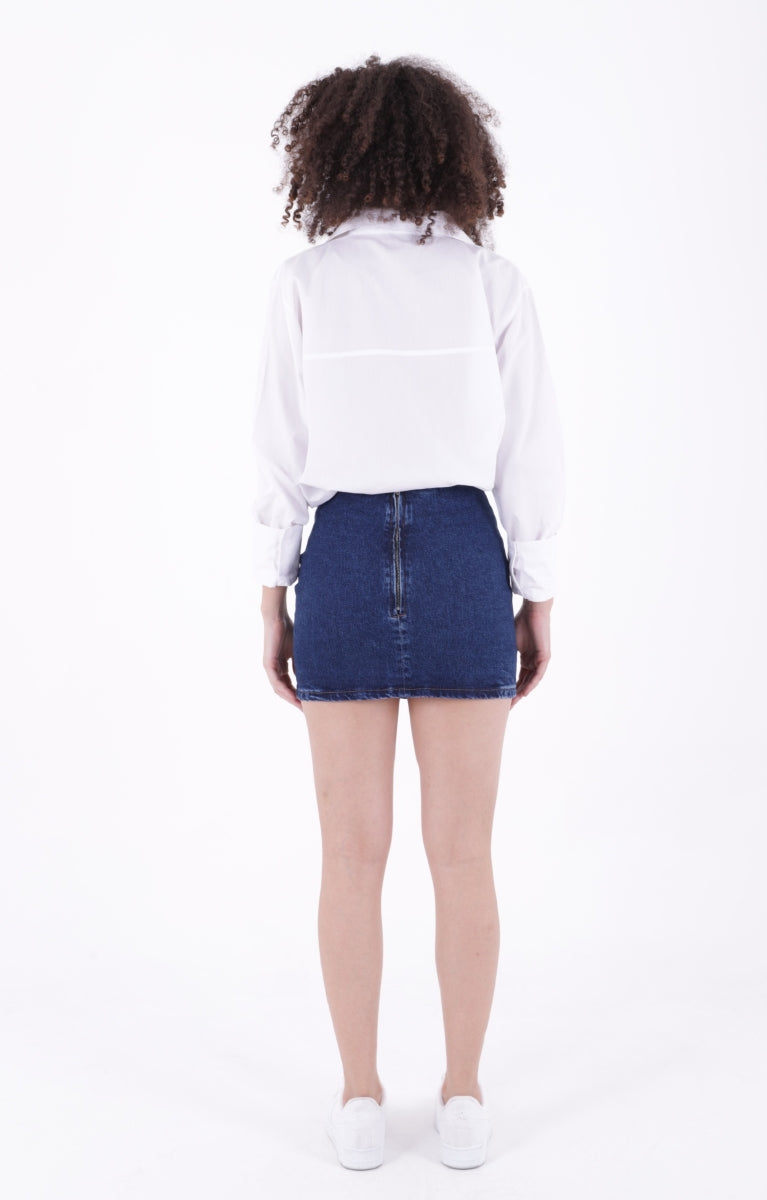 Mini Kot Etek - Düz Koyu Rins - (S-XL-6) - 3