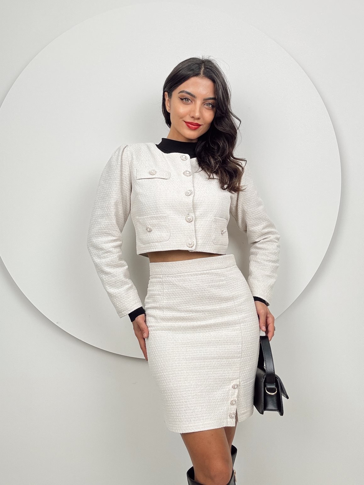 1053 ŞANEL NİNİ ETEK CEKET TAKIM