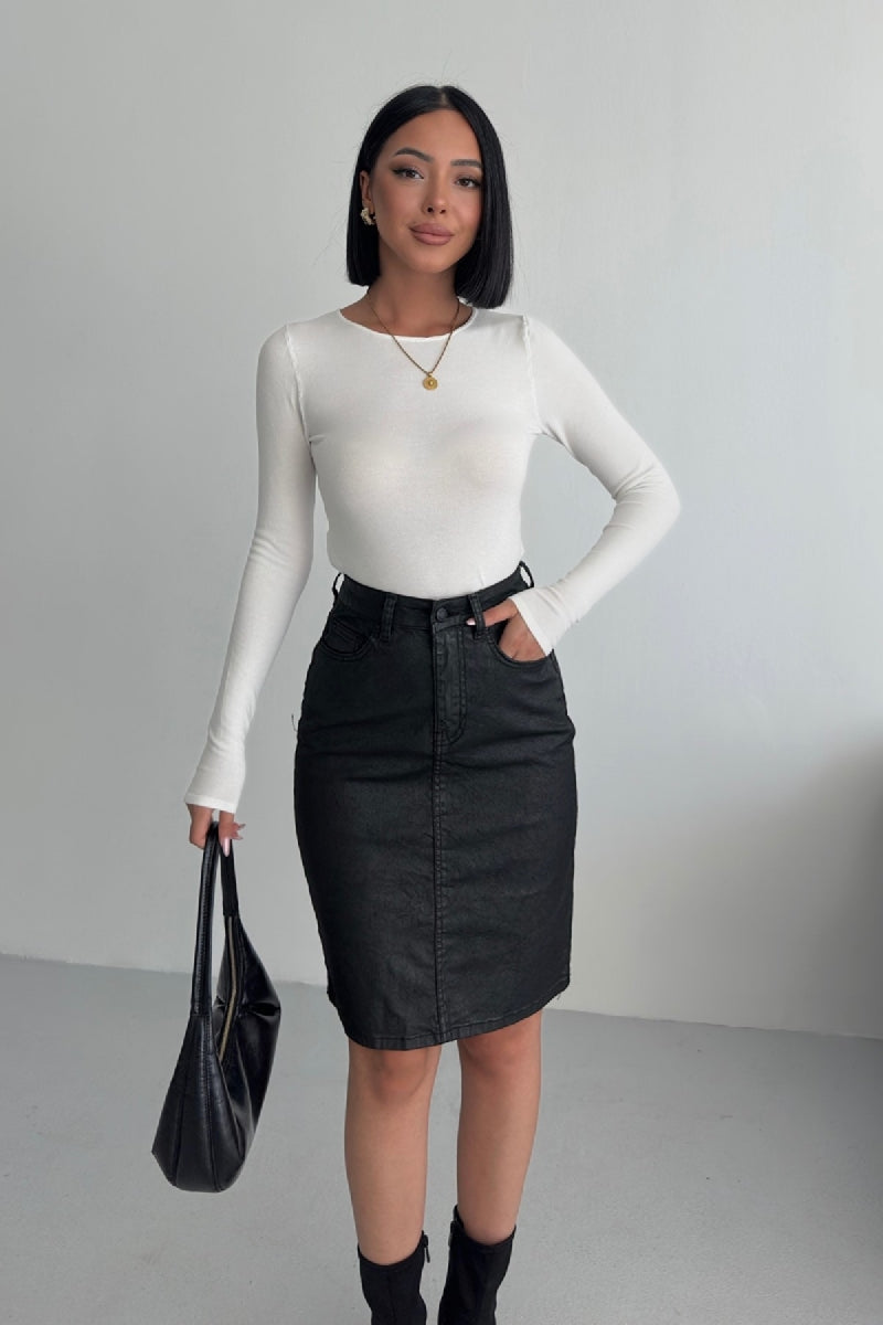 Orta Boy Etek - Siyah - (36-42-6) - 6