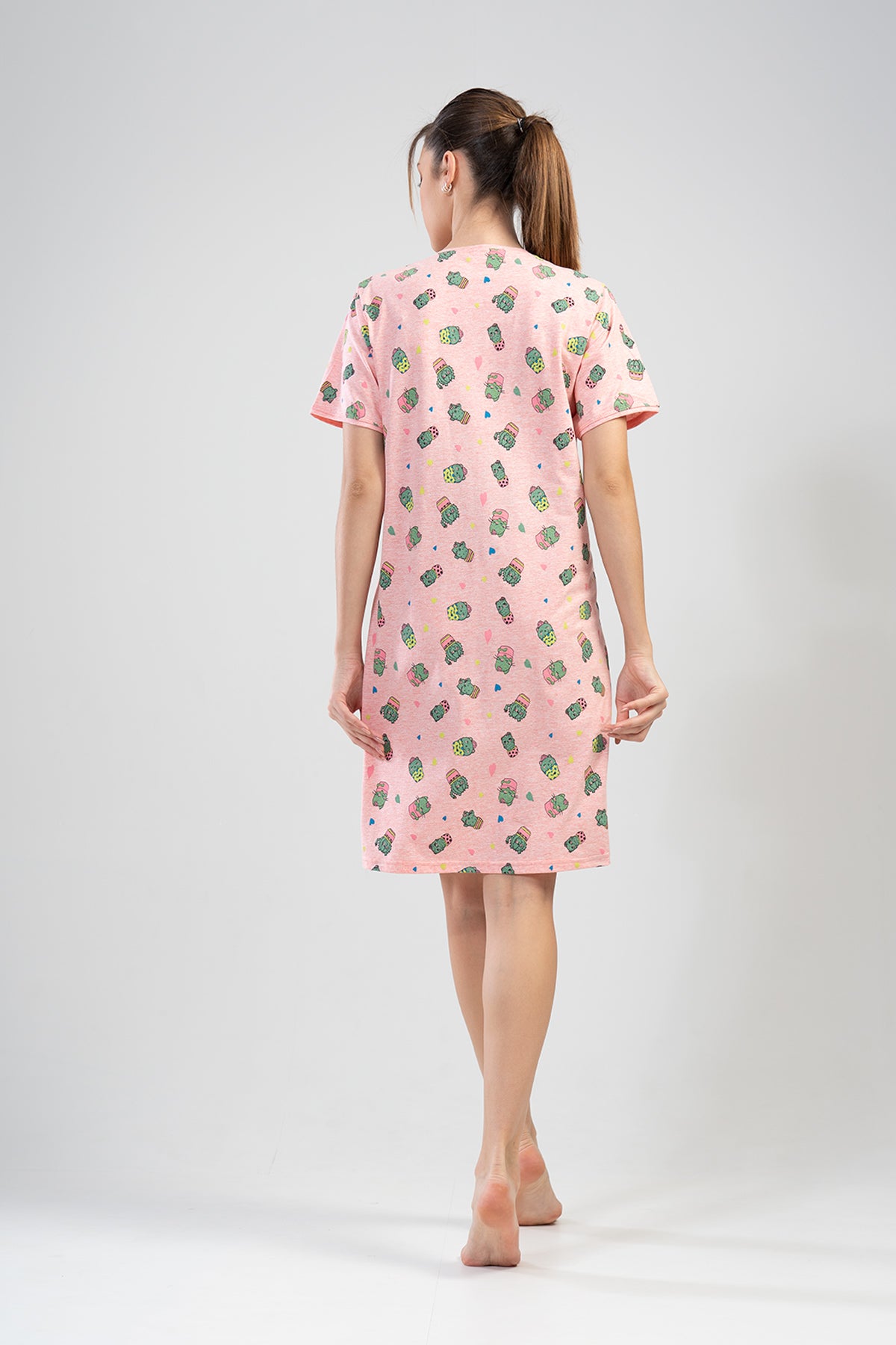 BAYAN P.SUPREM CIFT PATLI KISA KOL ETEGI OVAL HAMILE TUNIK