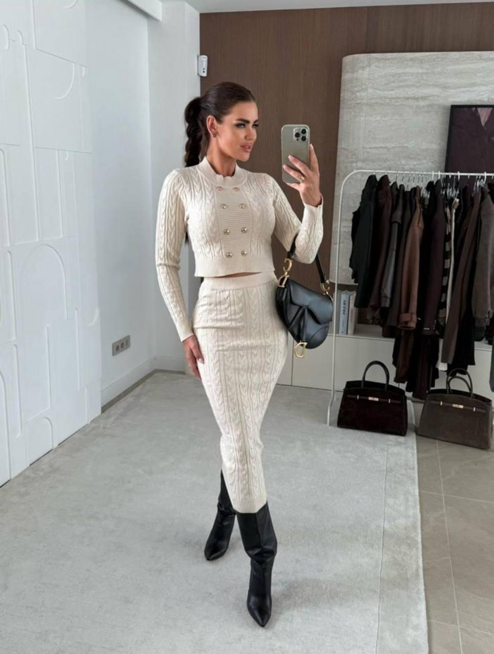 Zarif Kalem Etekli Triko Takım 1569