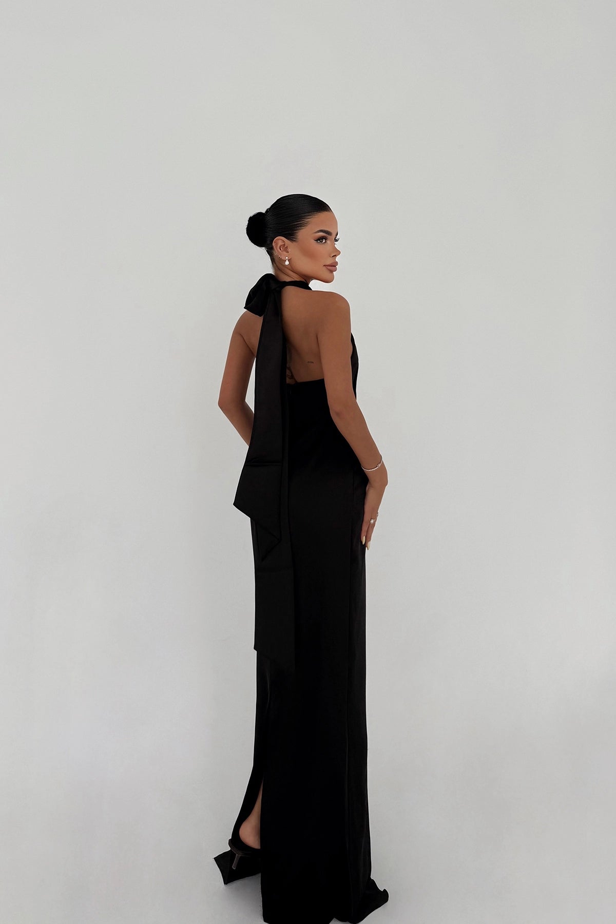 Black Satin Dress