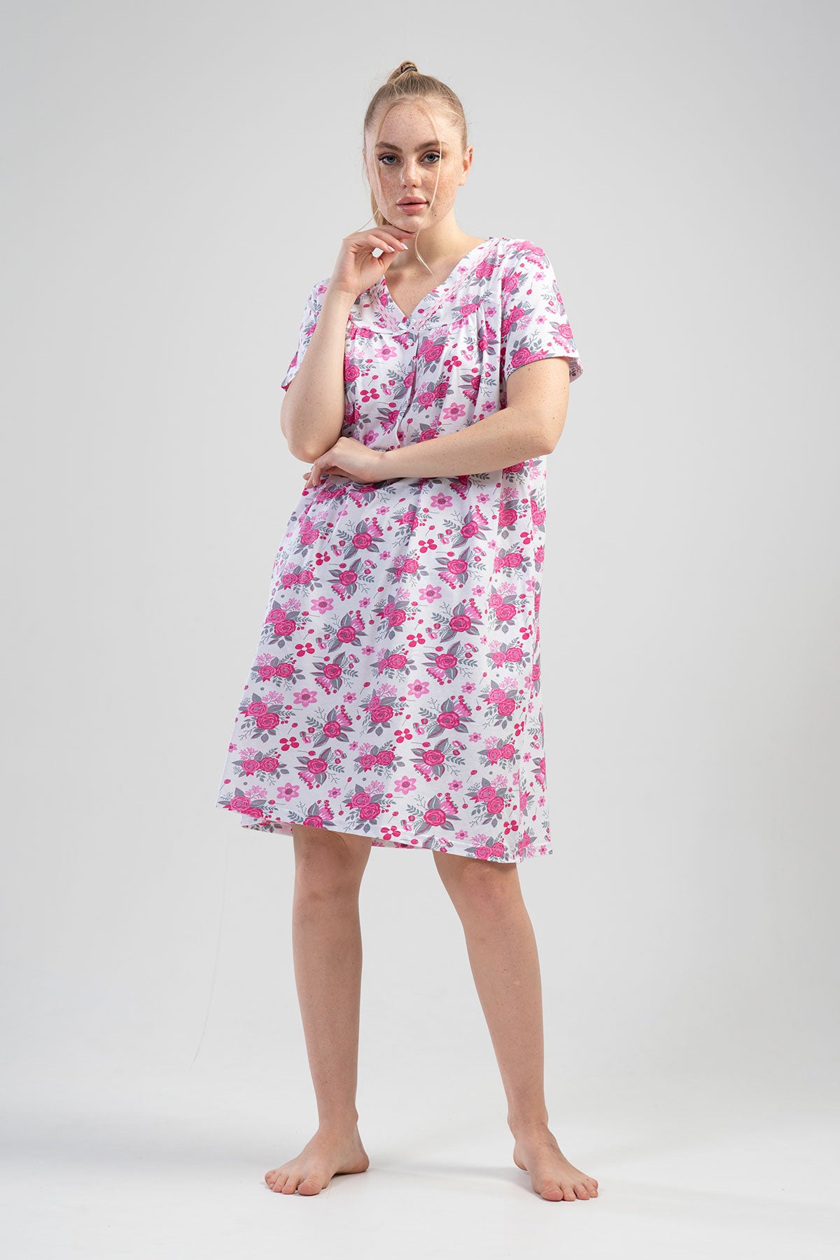 MARAS - KISA KOL KISA PACA GECELIK - PEMBE