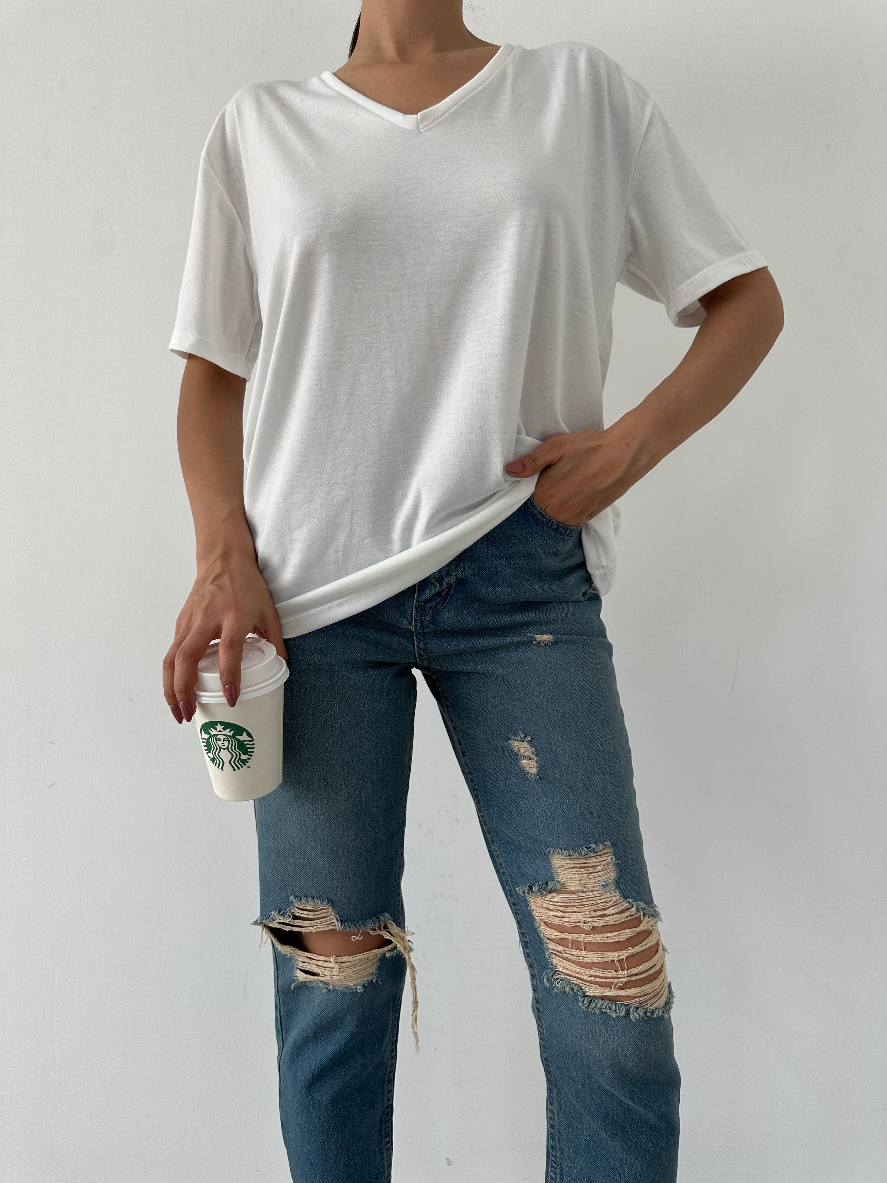 V-Neck Basic T-shirt