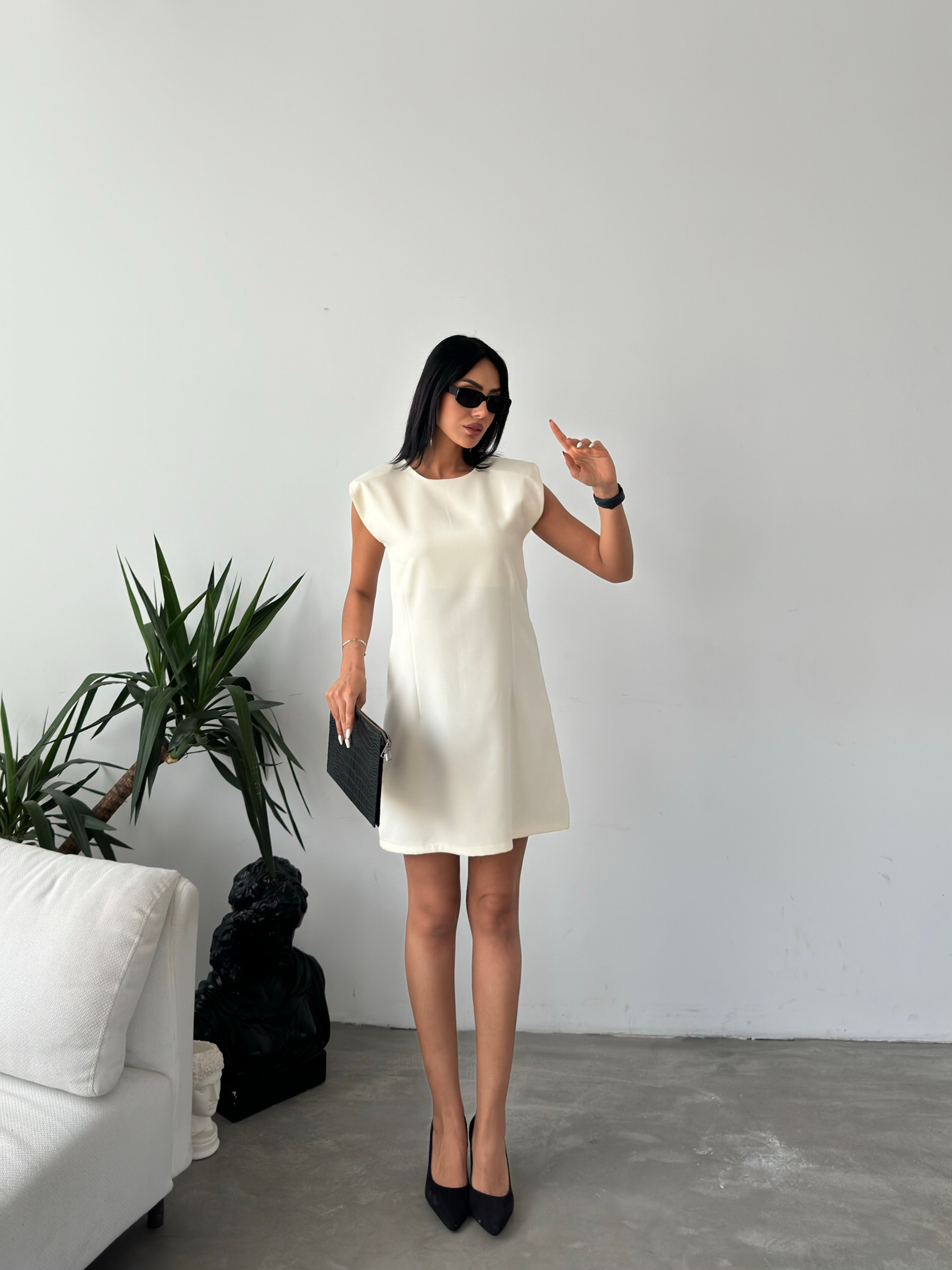 Padded T-Sleeve Mini Dress