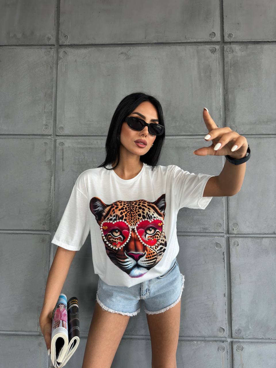 Tiger Printed Pearl T-shirt