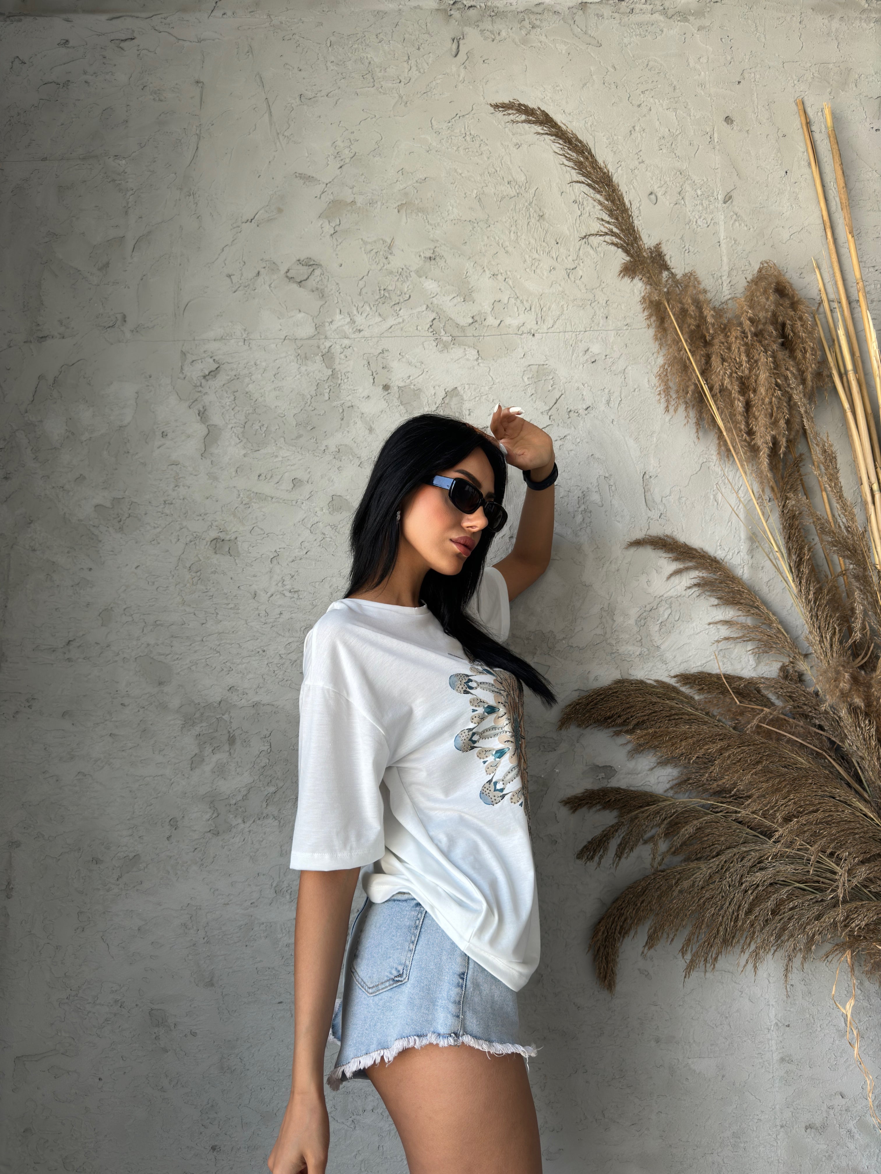 Mandala Printed Basic T-shirt