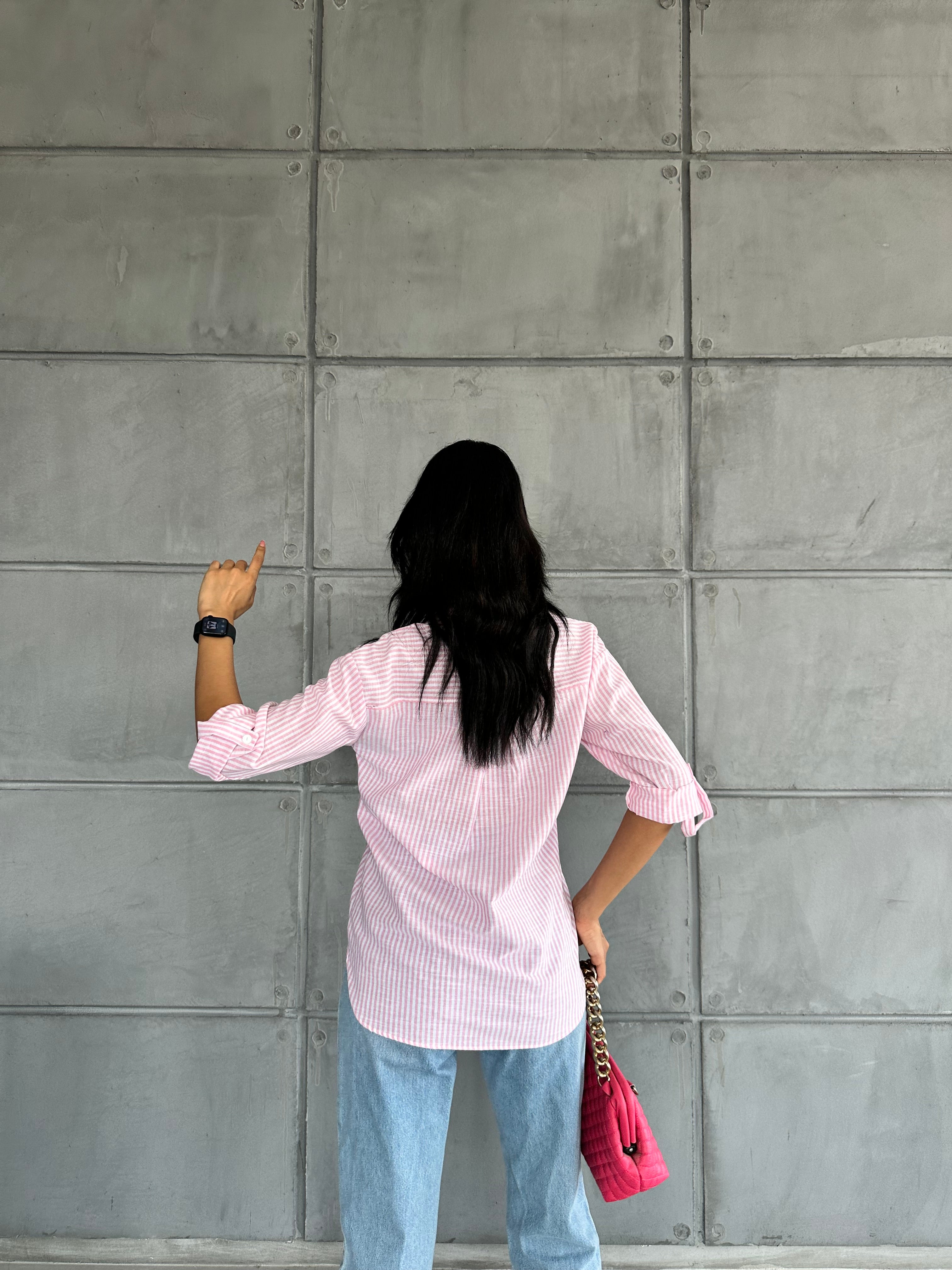 Striped Flap Pocket Summer Shirt