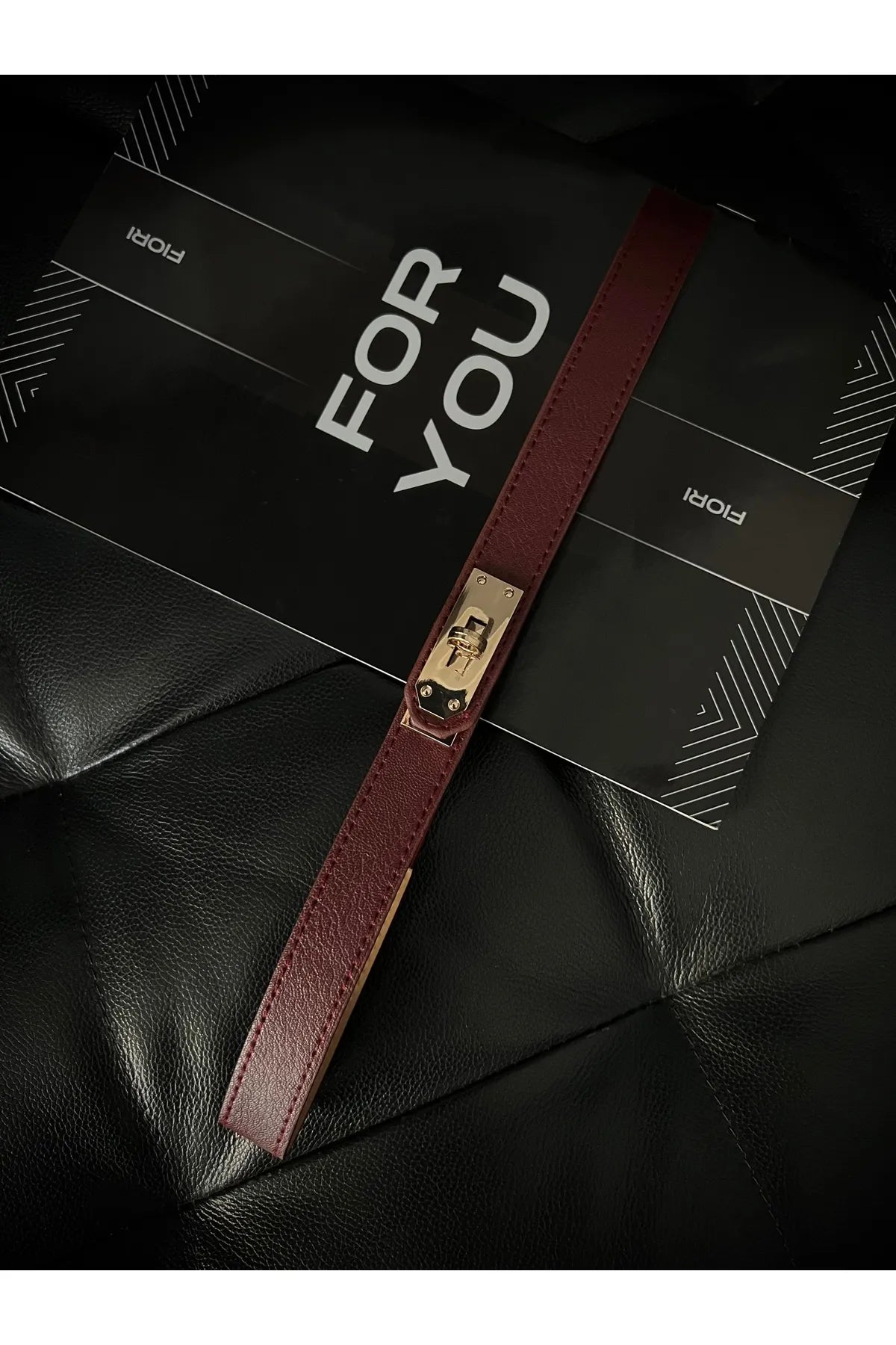 Women's Thin Elastic Belt with Lock Buckle