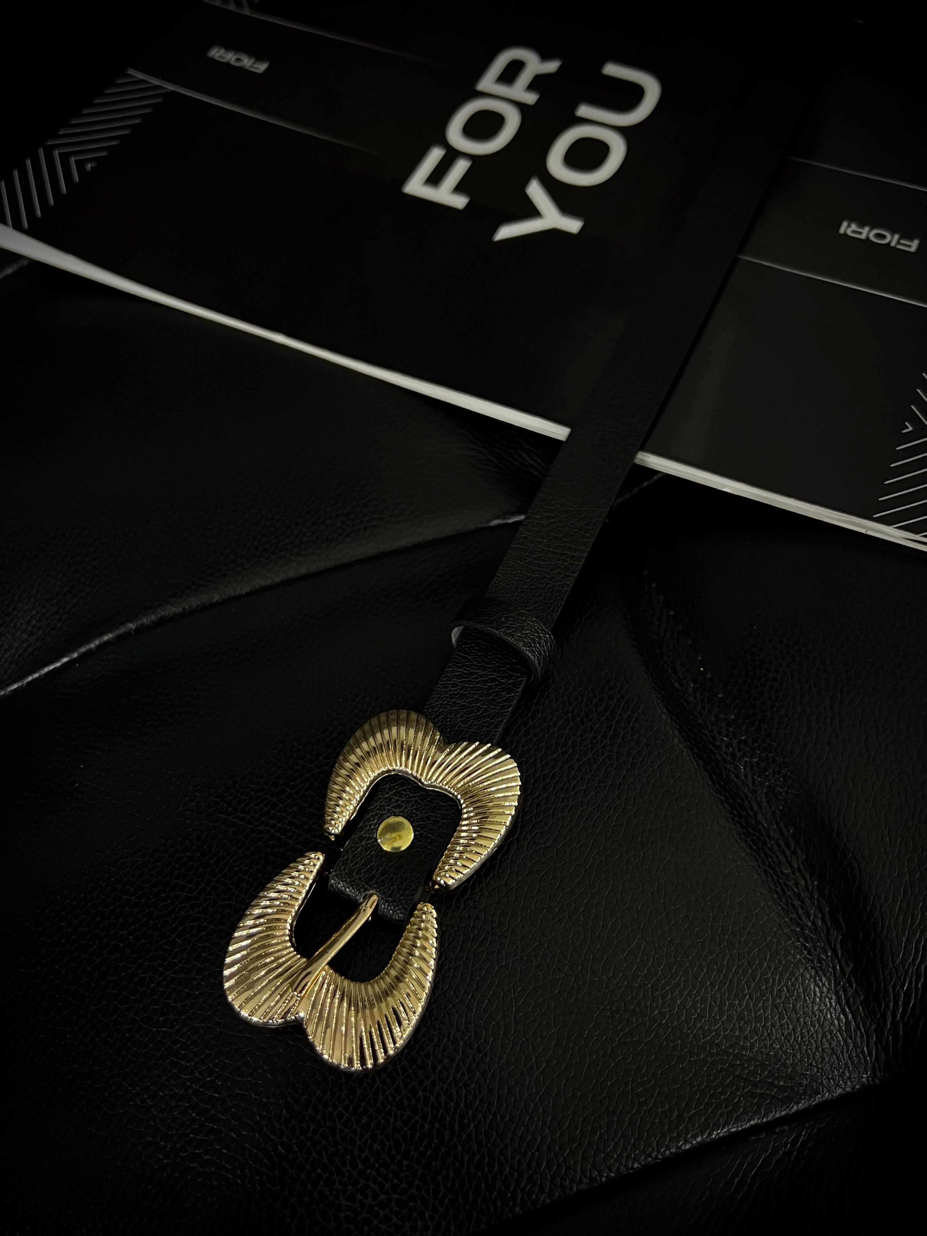 Gold Double Buckle Women's Belt