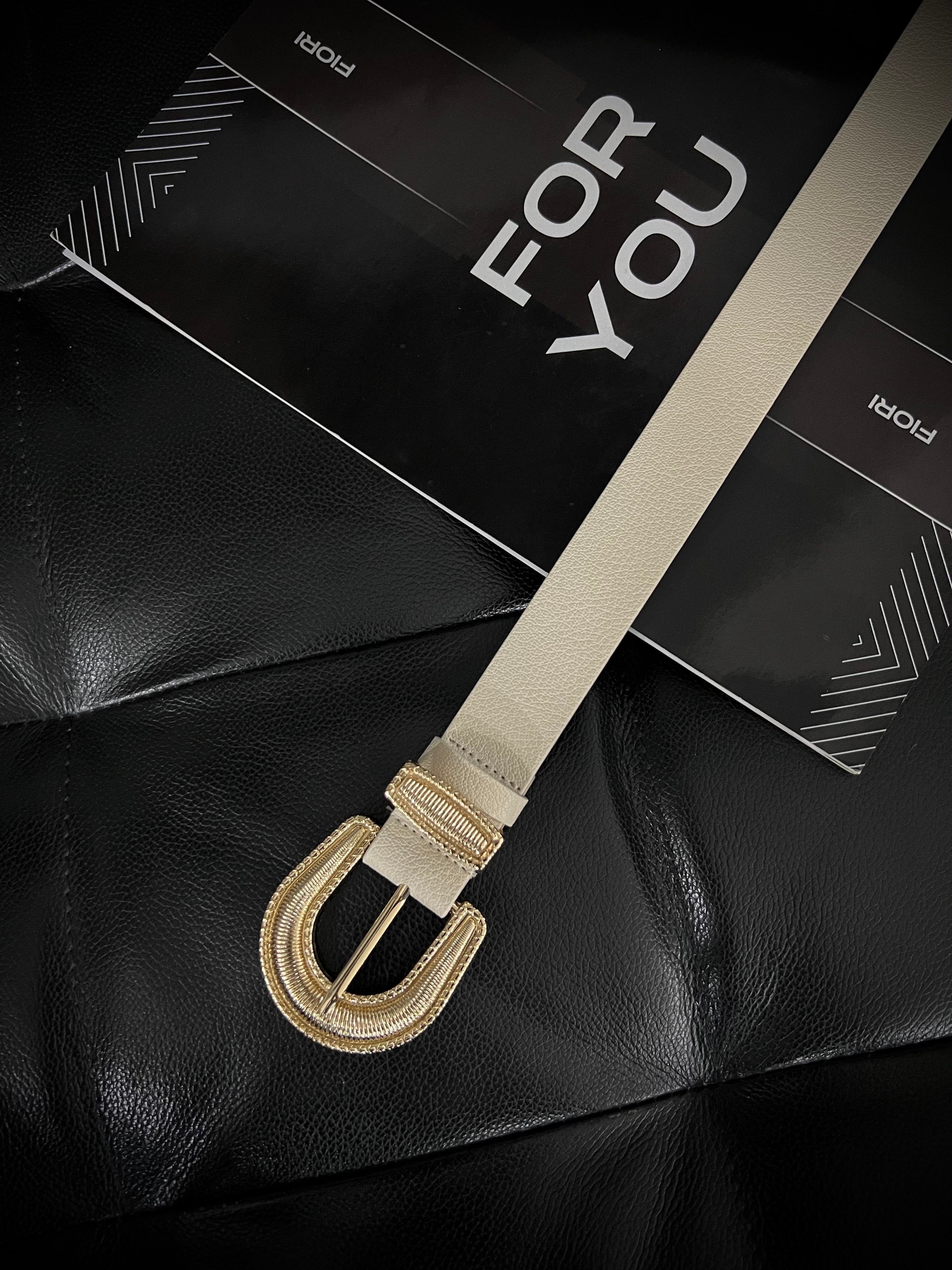 Gold Buckle and Gold Bridge Women's Belt