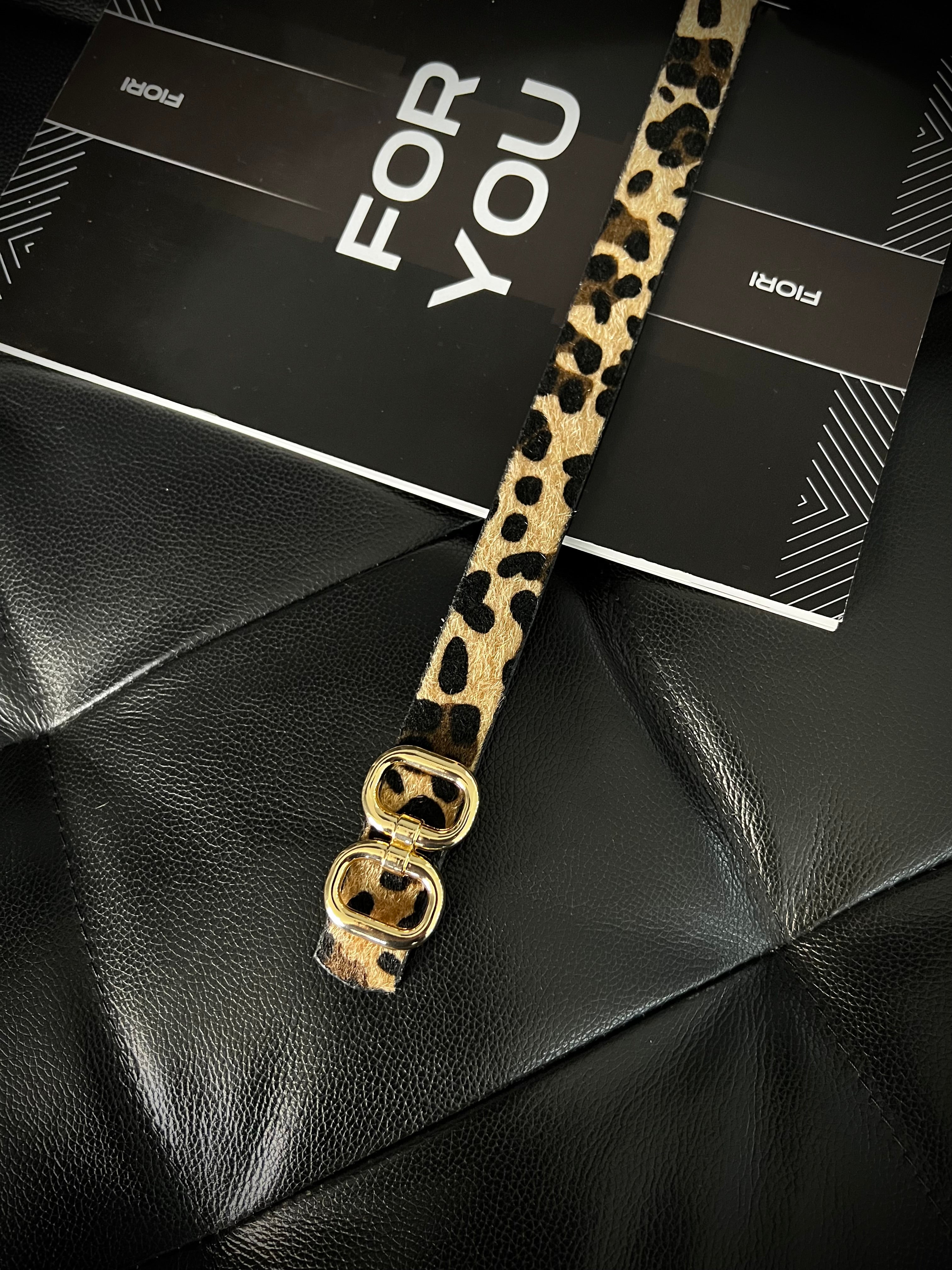 Fiori Çift Gold Tokalı Ince Kadın Kemeri