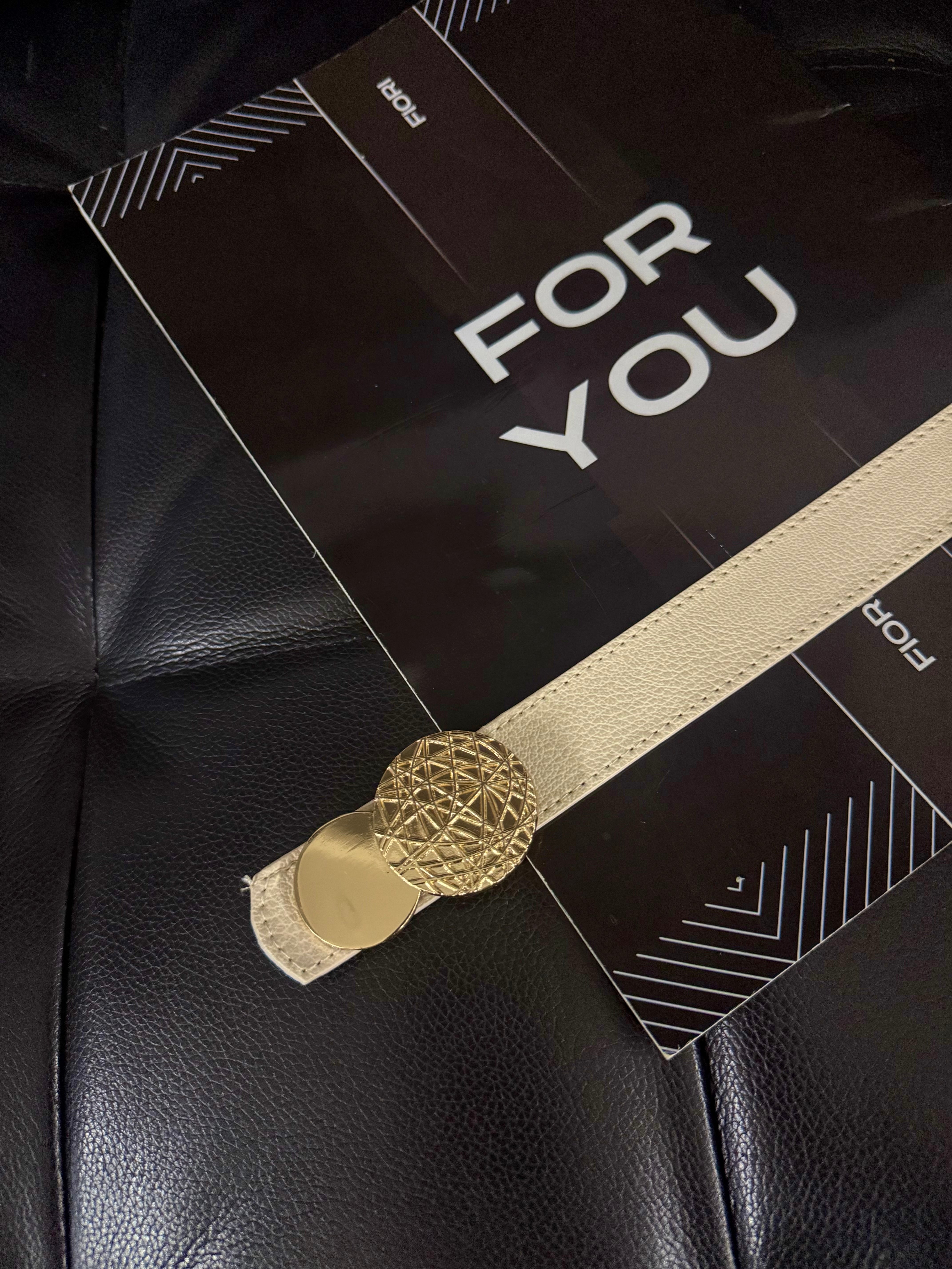 Fiori Yuvarlak Gold Toka Kadın Kemeri