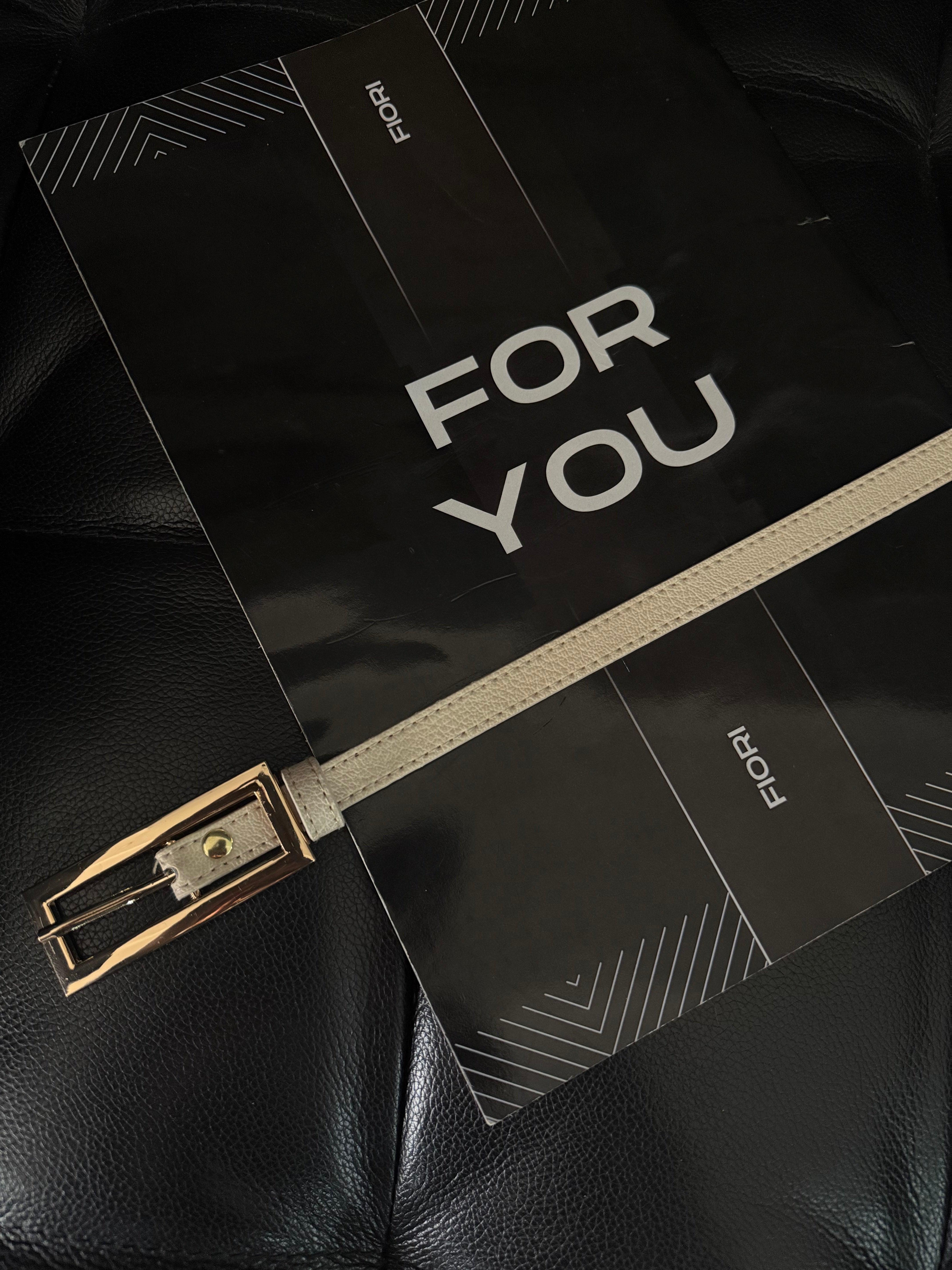 Thin Belt with Gold Buckle