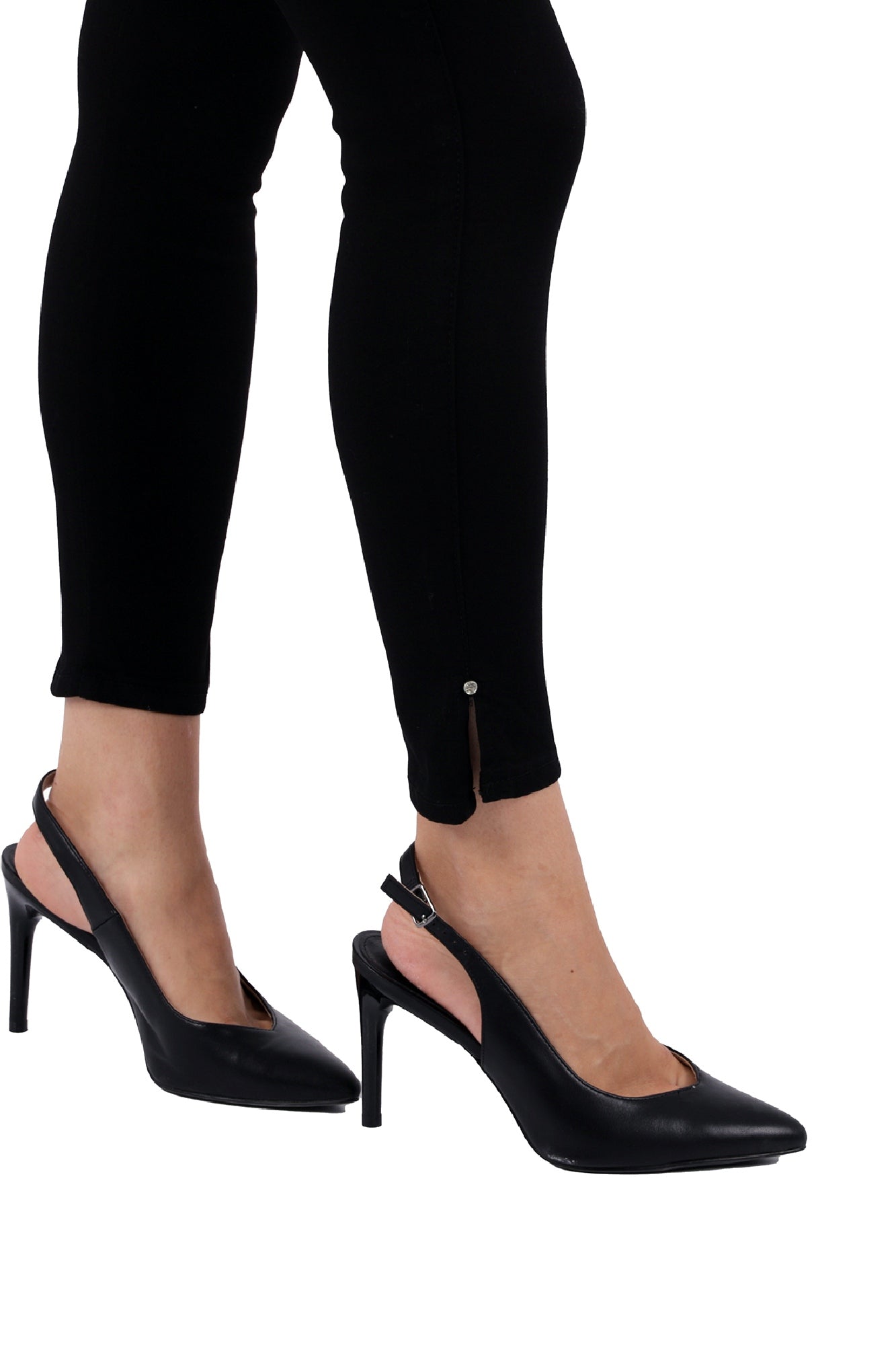 Yanı Yırtmaçlı Kot Pantolon - Siyah - (26-31) - 2