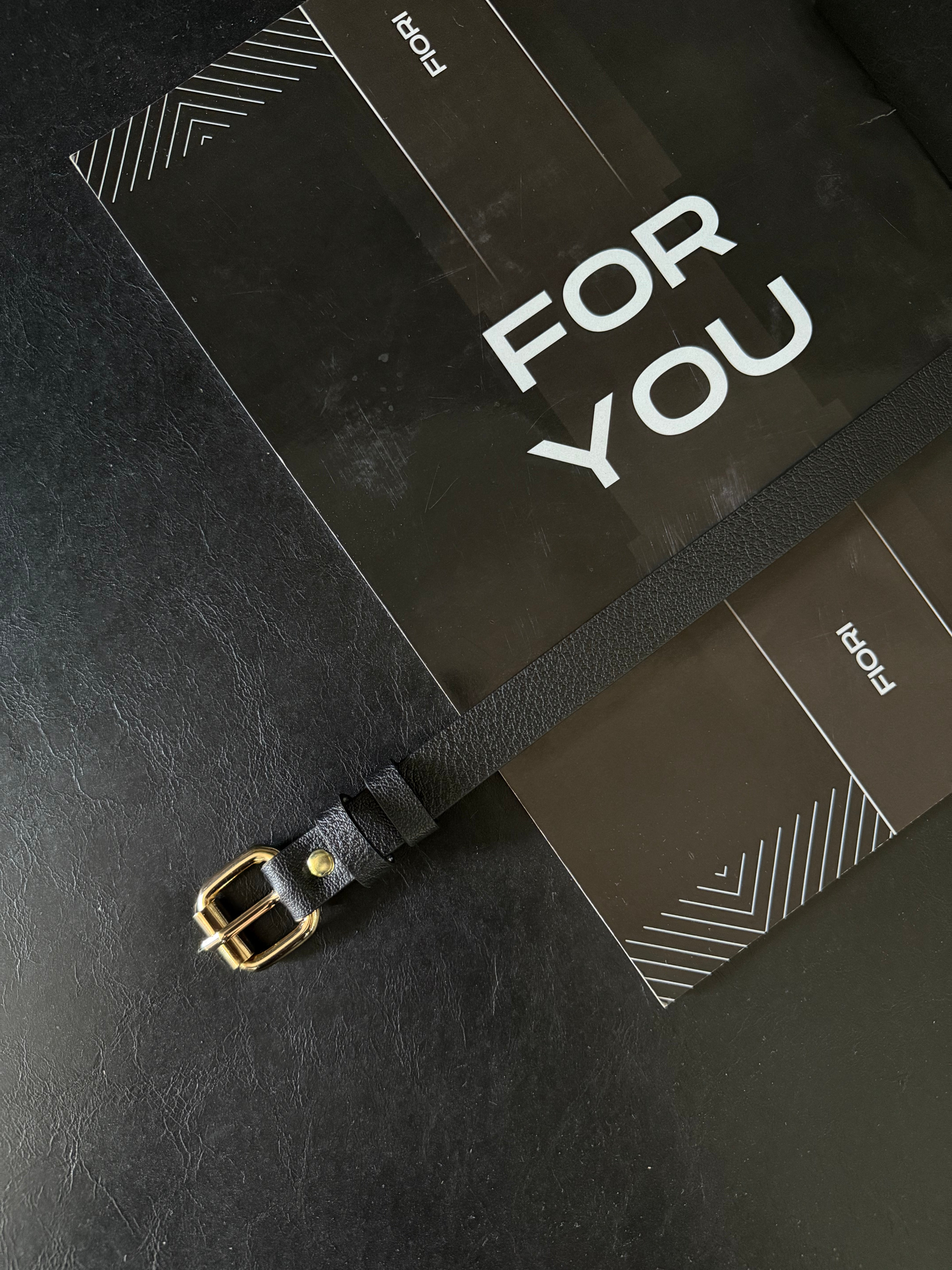 Square Buckle Thin Women's Belt