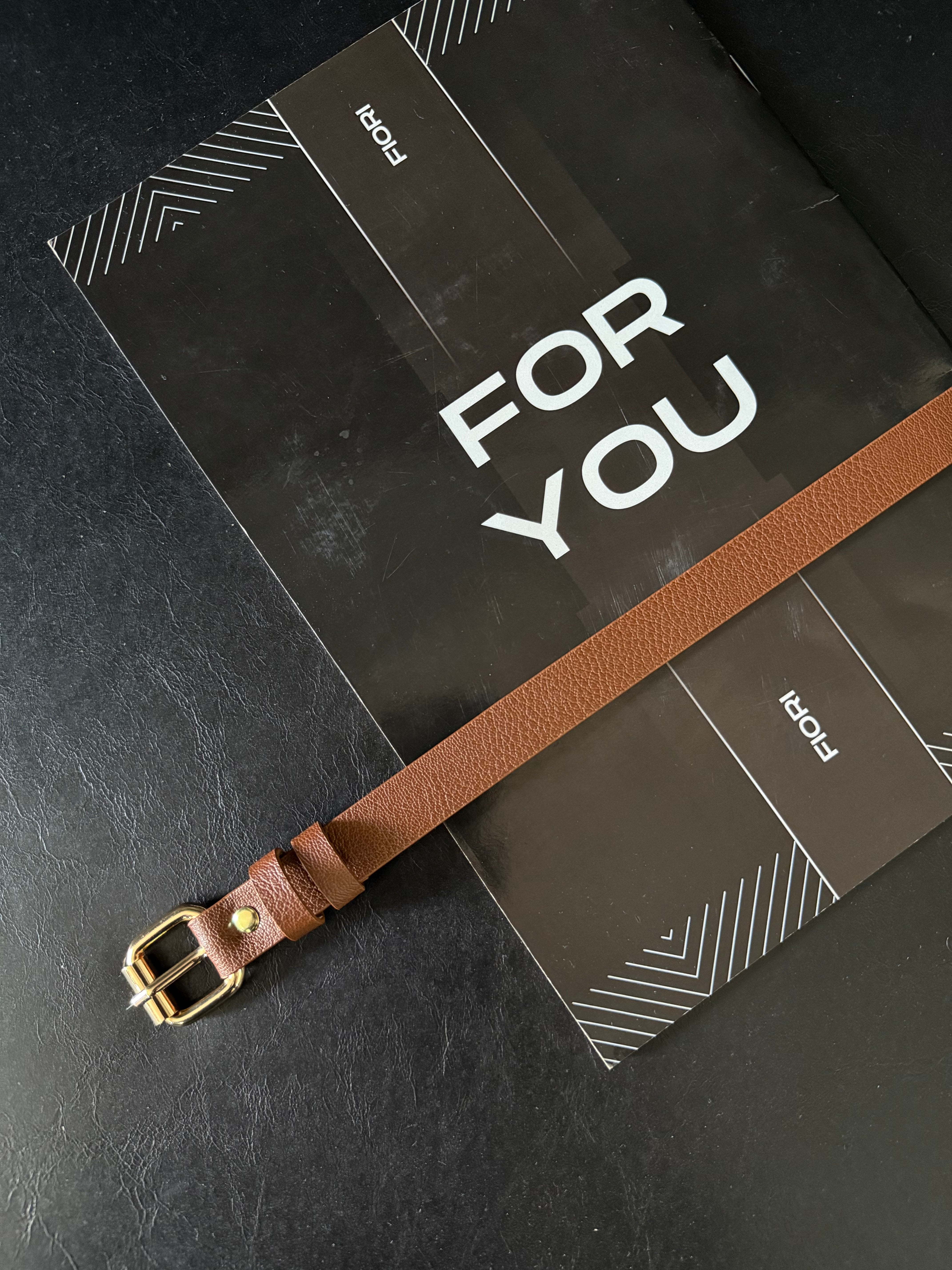 Square Buckle Thin Women's Belt