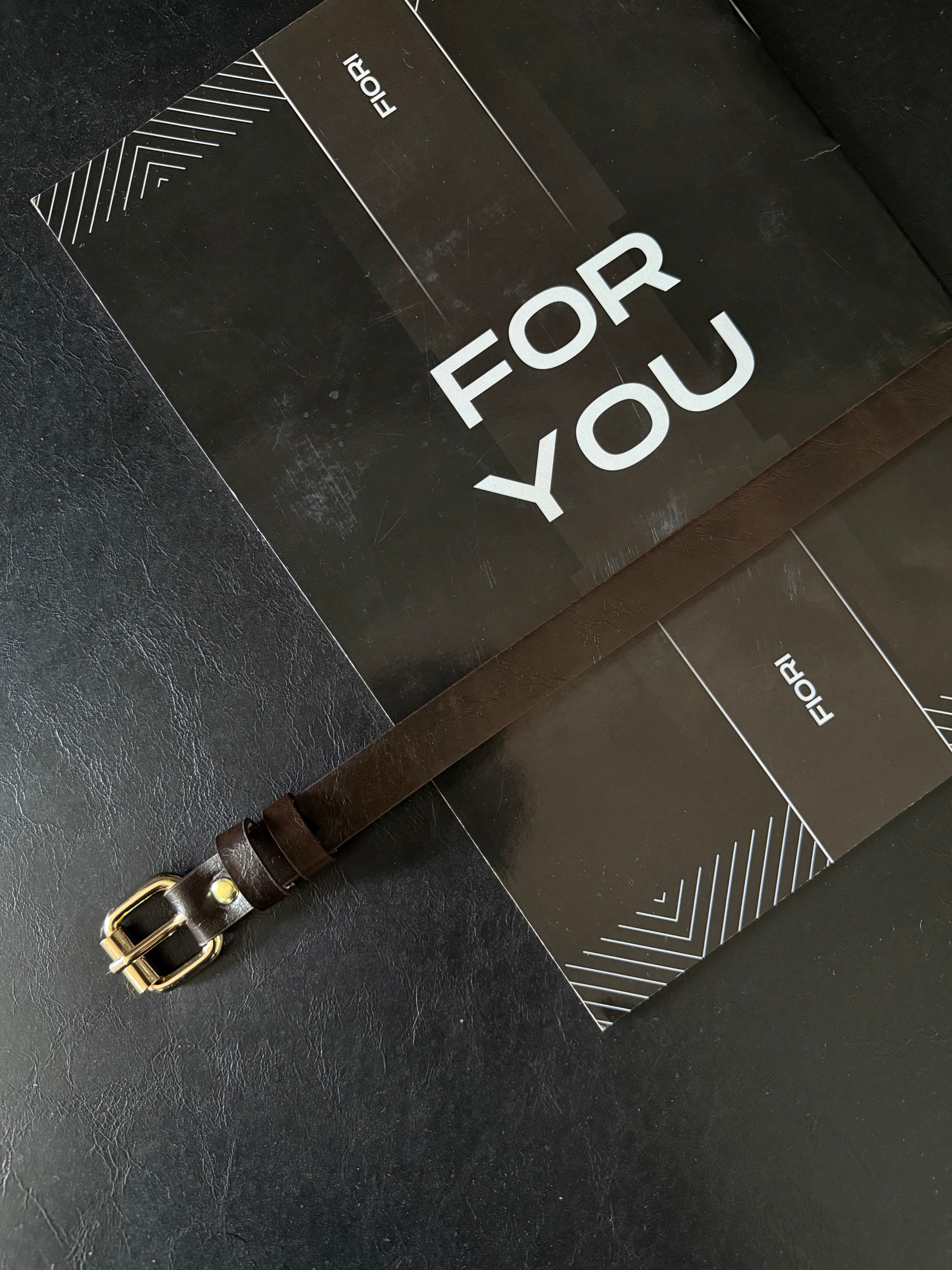 Square Buckle Thin Women's Belt