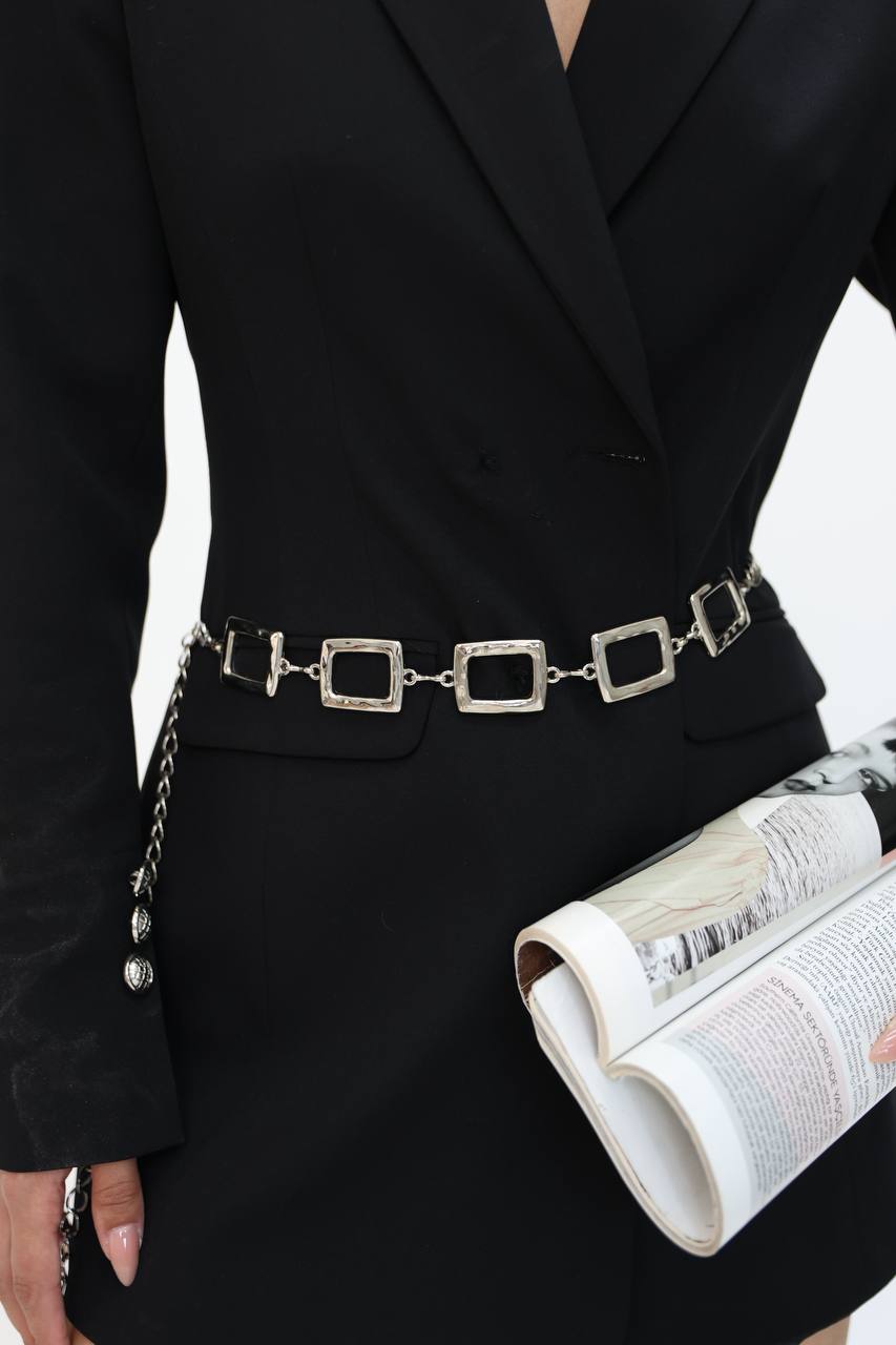 Square Design Chain Shirt Jacket Dress Trouser Belt
