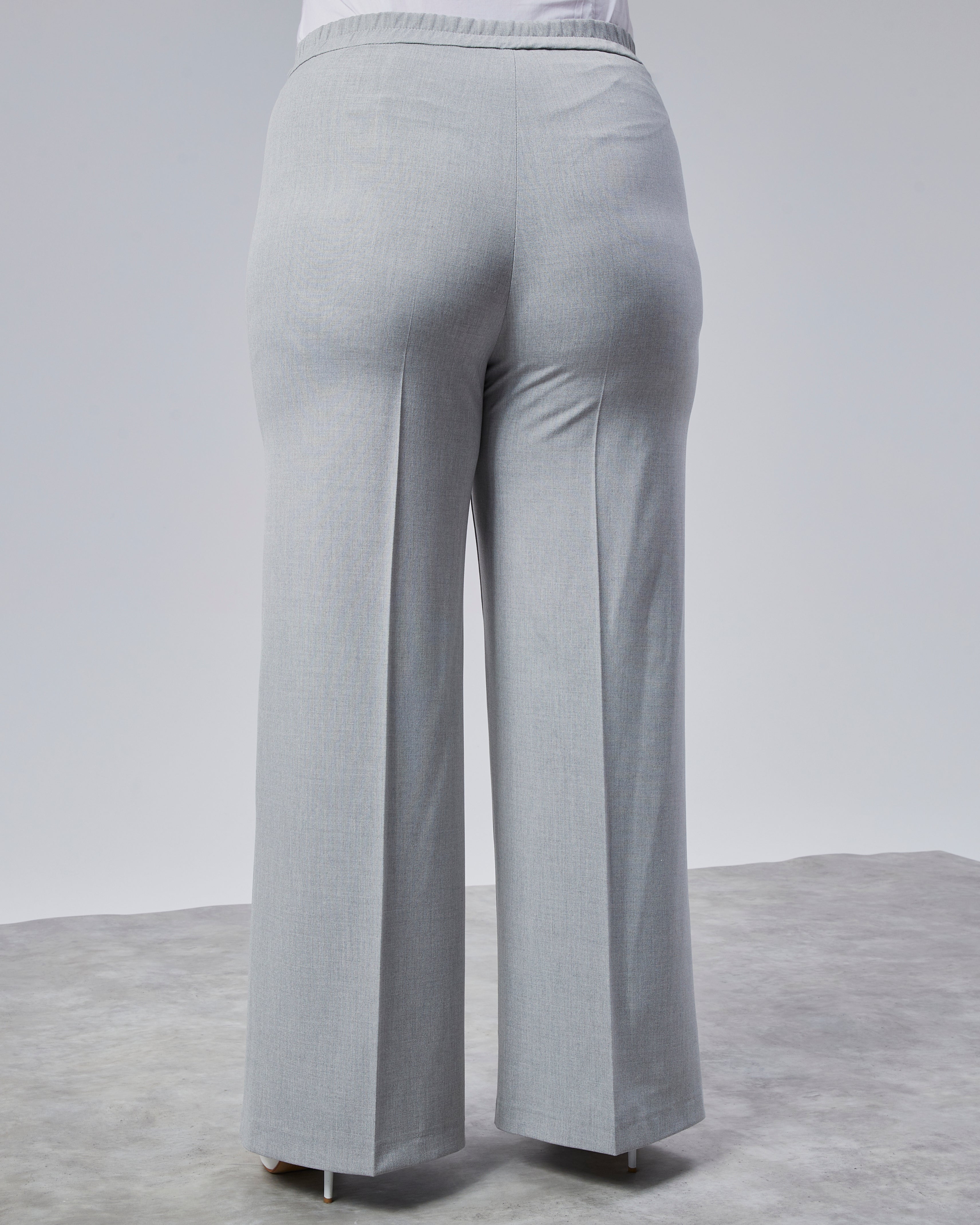 Poly Vıscose Full Lycra Beli Lastikli Battal Pantolon