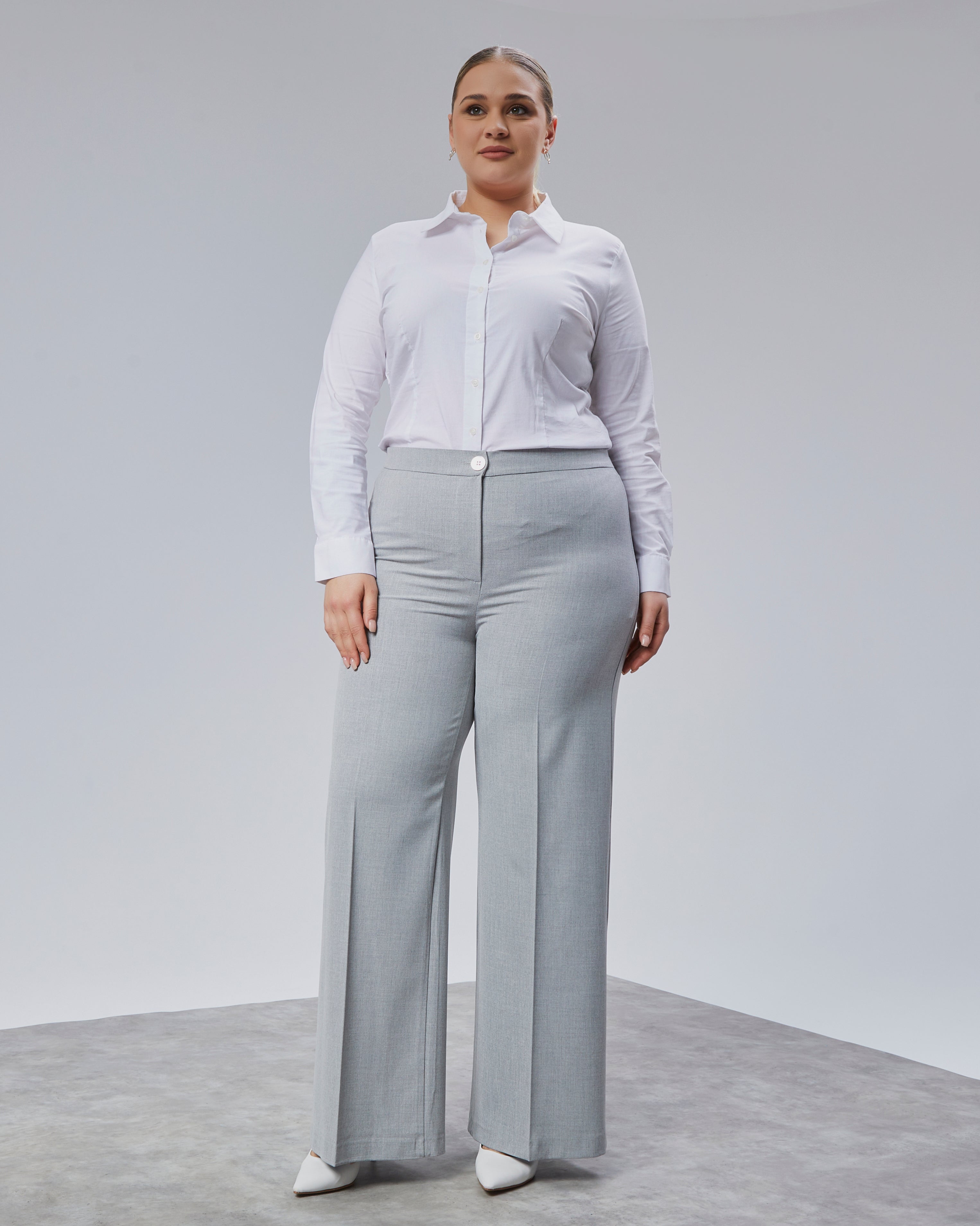 Poly Vıscose Full Lycra Beli Lastikli Battal Pantolon