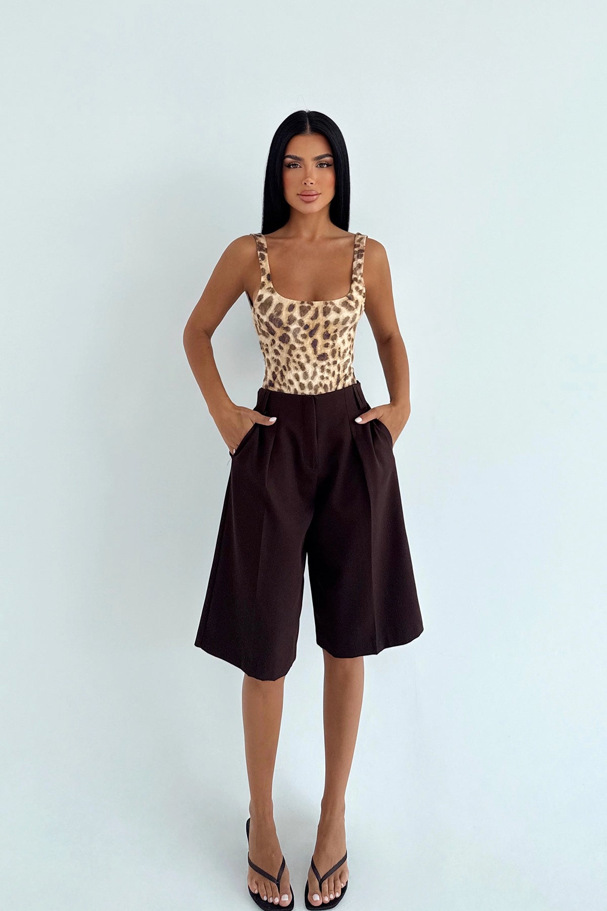Kahverengi Basic Mini Şort