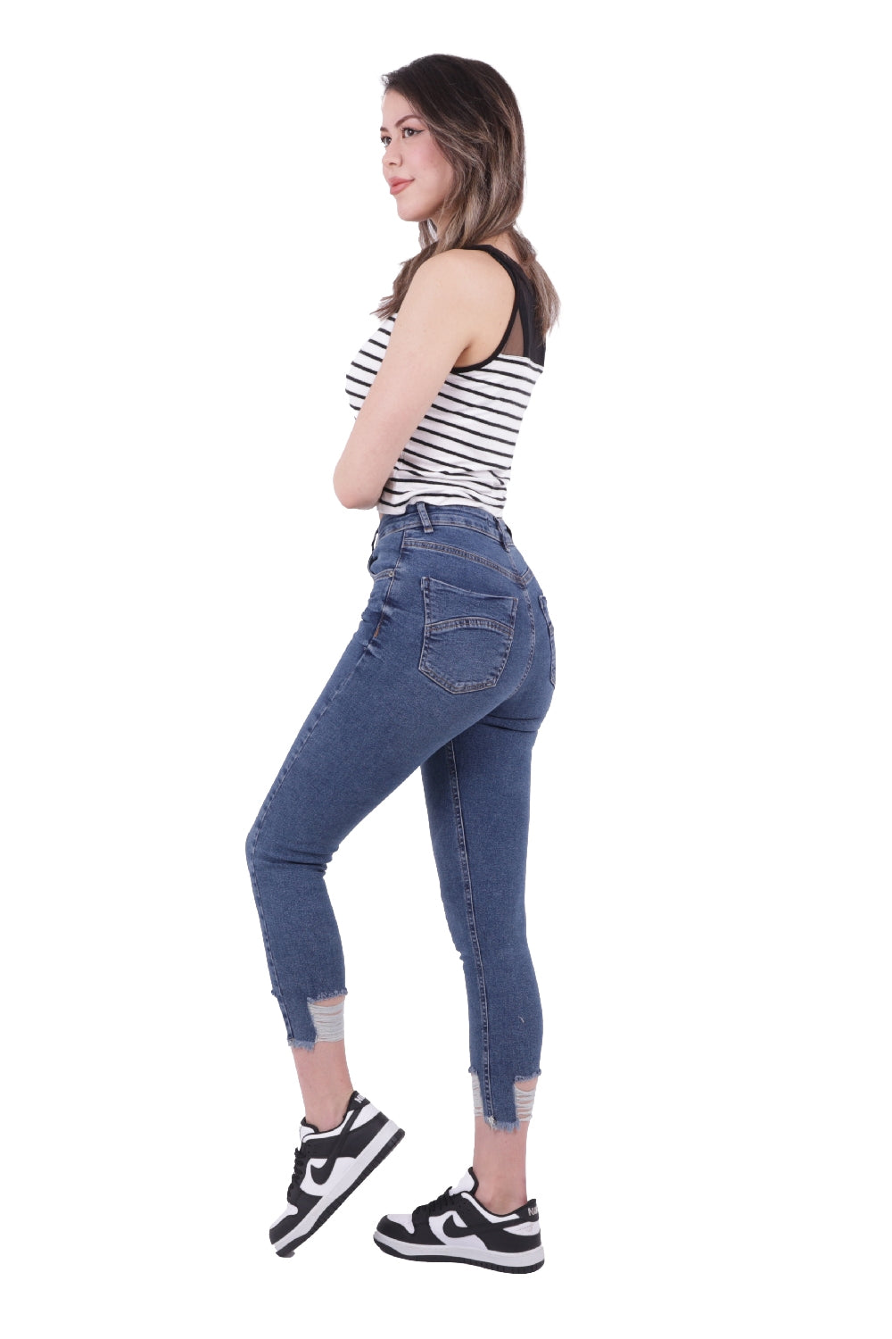 Paçası Skinny Pantolon - Orta Mavi Kot - (26-31) - 5