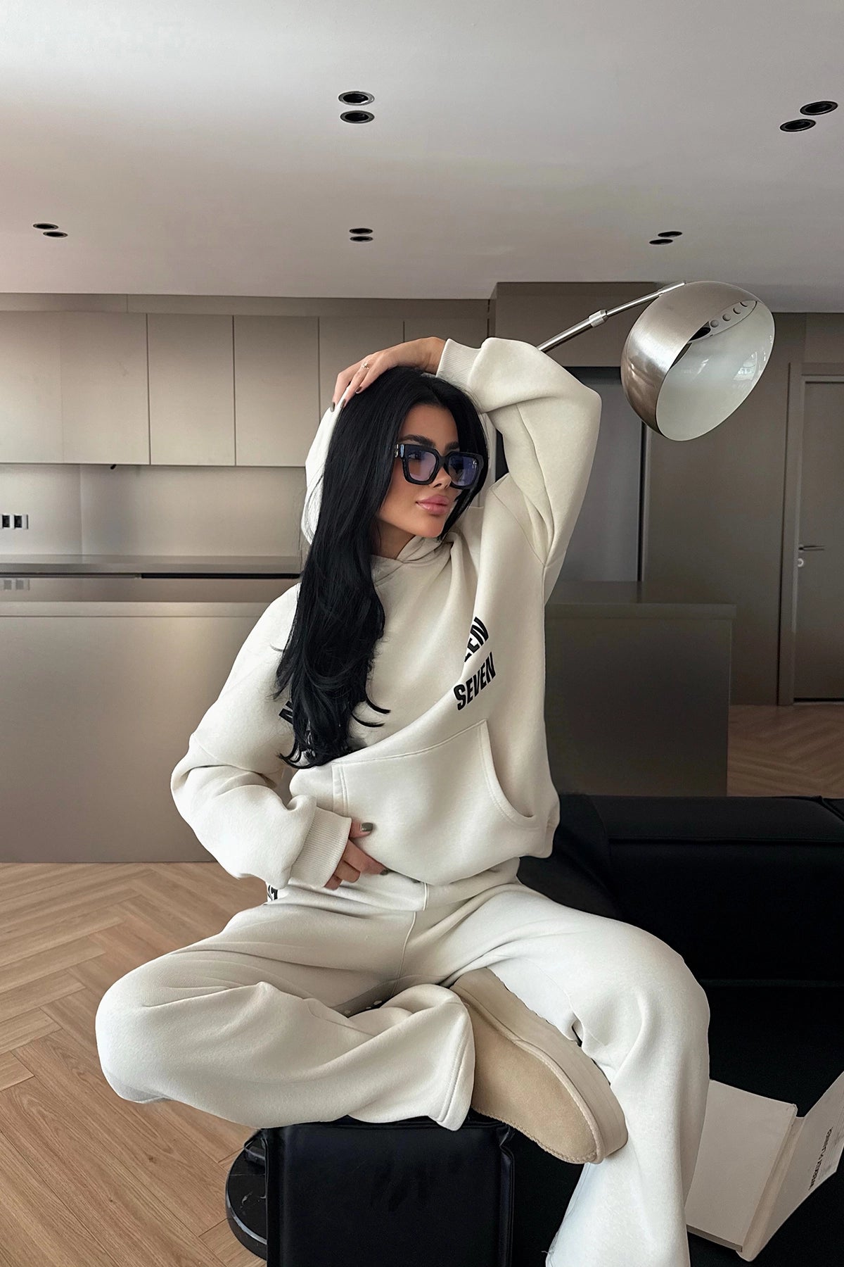 Krem Darcey Eşofman Takım