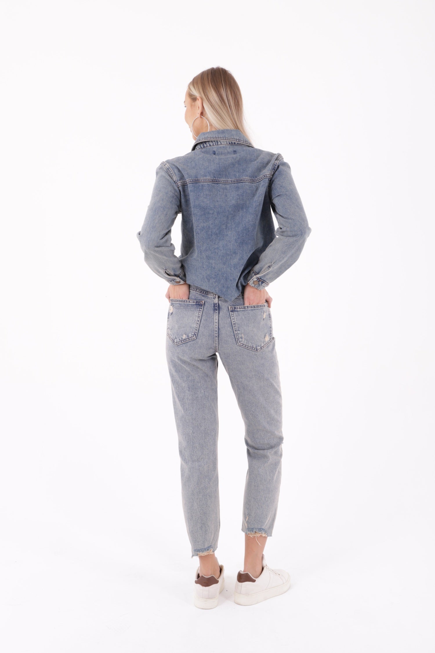 Mom Fit Kot Pantolon - Koyu Tintli Kot - (26-31) - 3