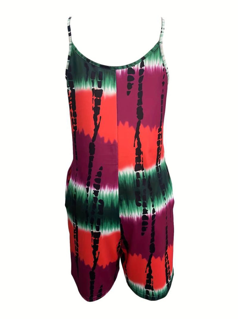 Women's Strap Round Neck Pocketed Short Supreme Set, 19083