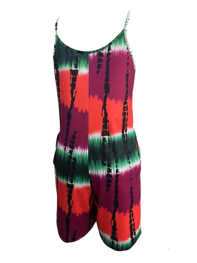 Women's Strap Round Neck Pocketed Short Supreme Set, 19083