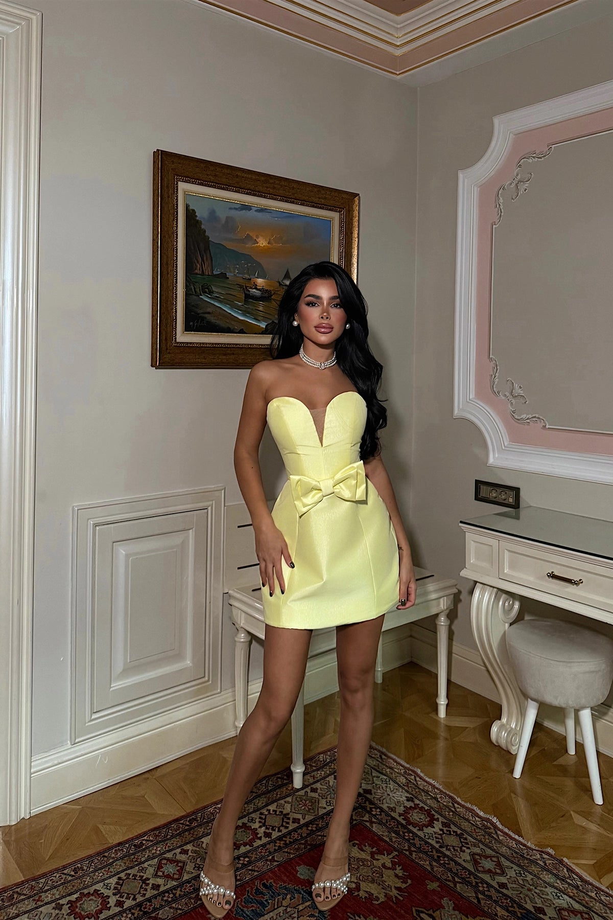 Sarı Luella Mini Abiye