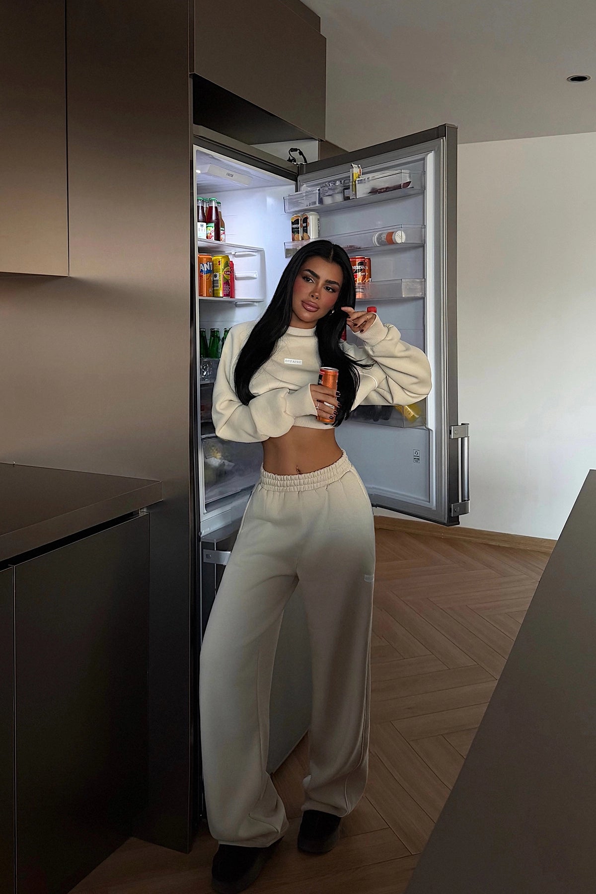 Krem Eşofman Takımı XS