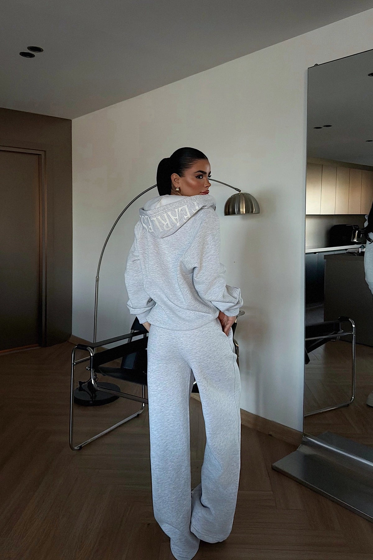 Gri Fermuarlı Eşofman Takım