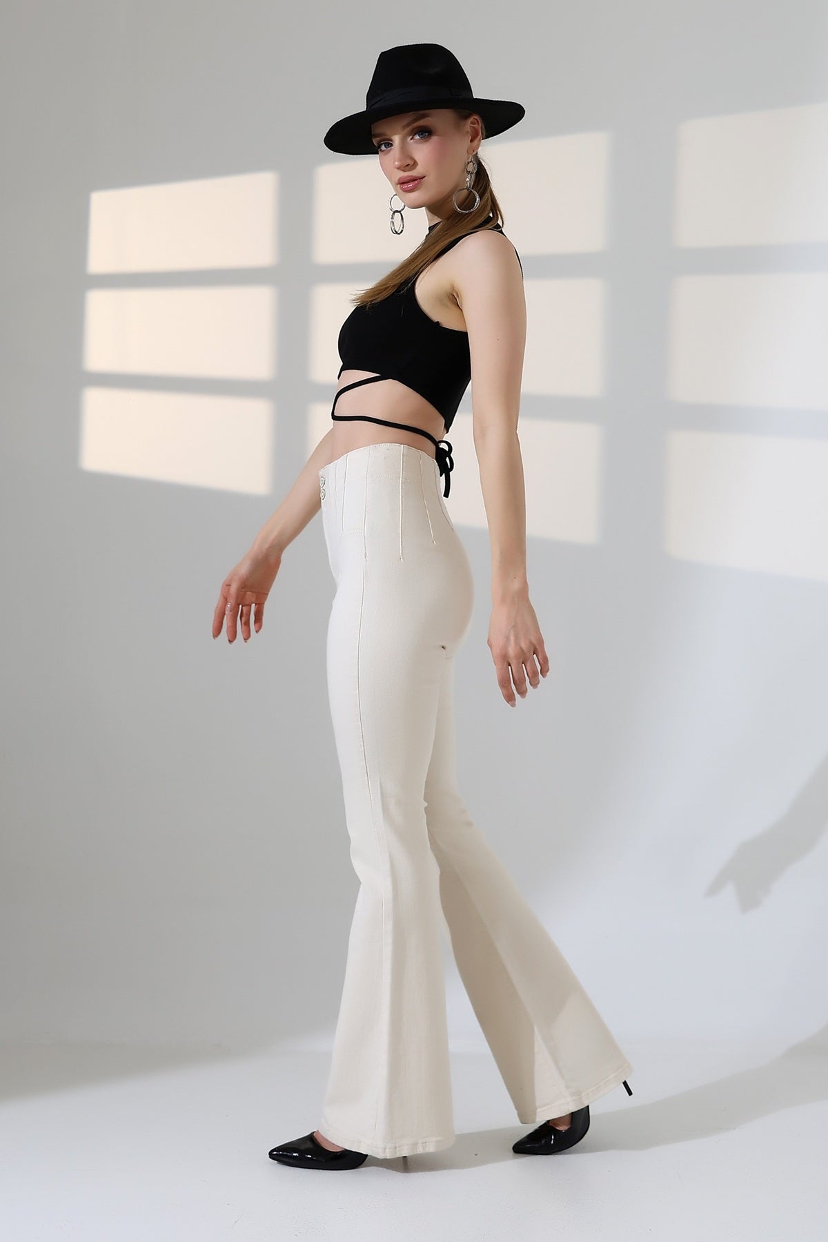 Pensli İspanyol Kot Pantolon 7021 Naturel