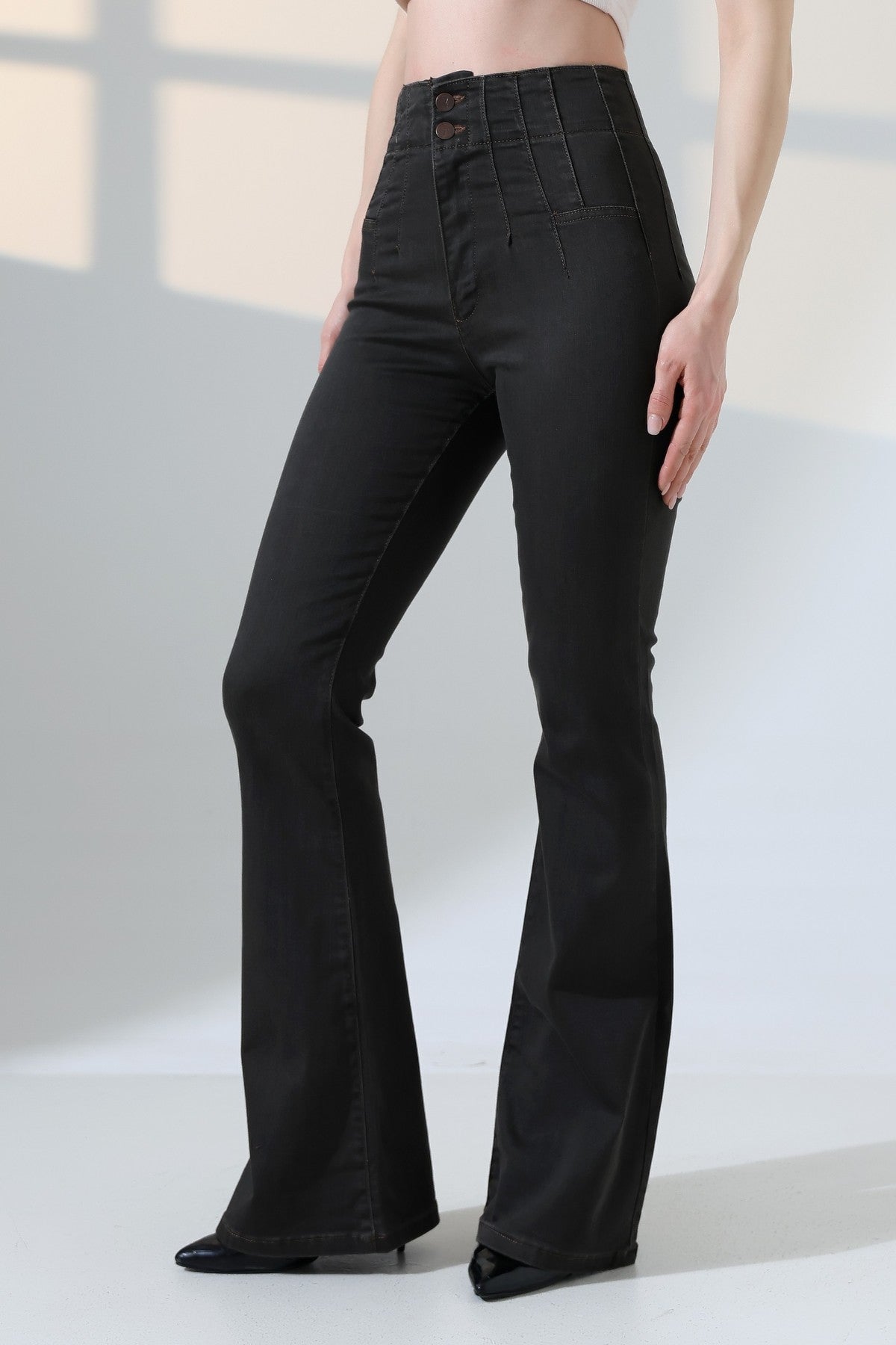 Pensli İspanyol Kot Pantolon 7021 Antik Kahve