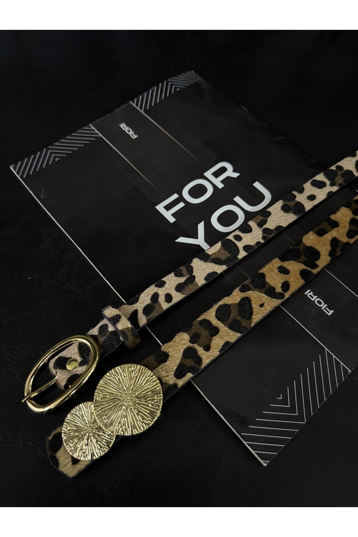 3’lüYuvarlak Gold Toka Leopar Kadın Kemeri, Pantolon Kemeri, Ceket Kemeri, Elbise Kemeri, Gömlek Kem