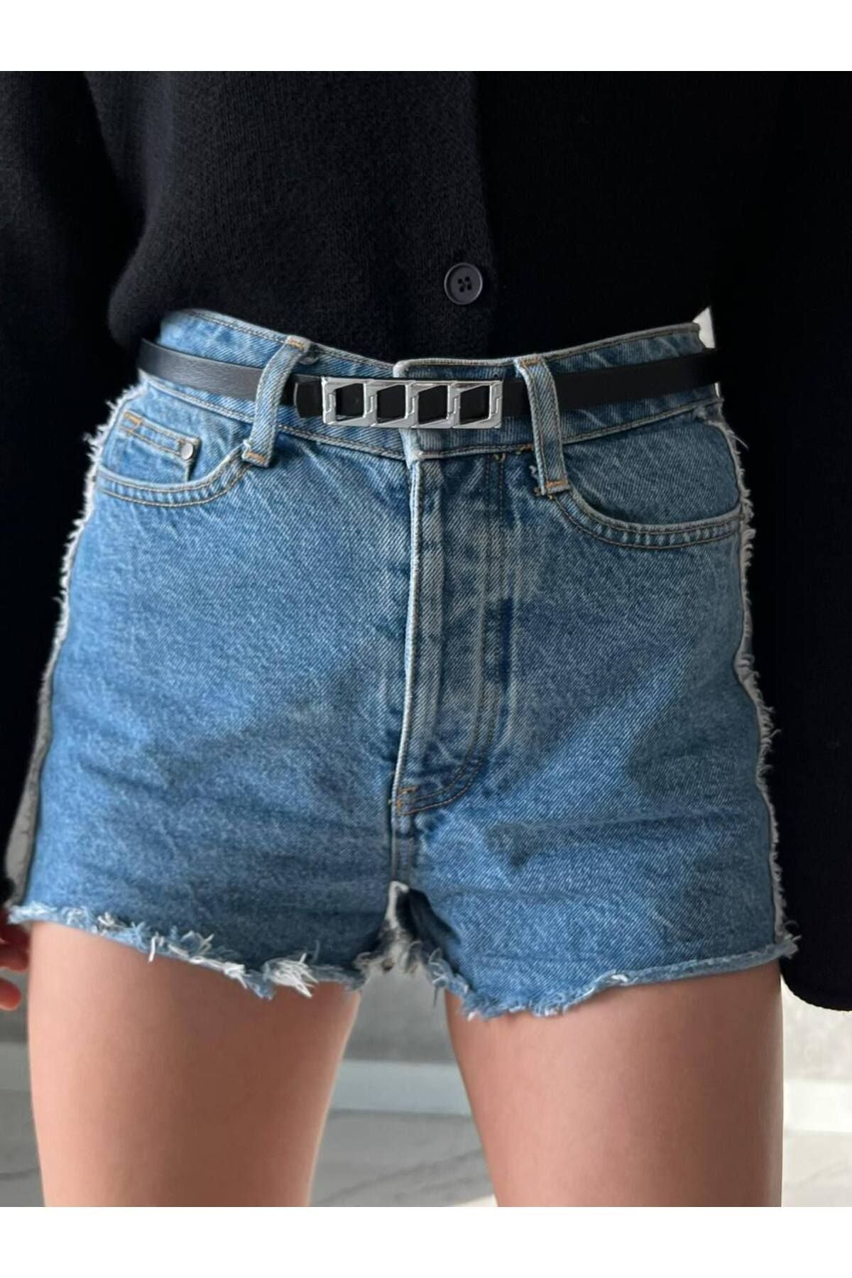 Ince Zincir Tokalı Basic Kadın Pantolon Kemeri, Ceket Kemeri, Elbise Kemeri, Gömlek Kemeri