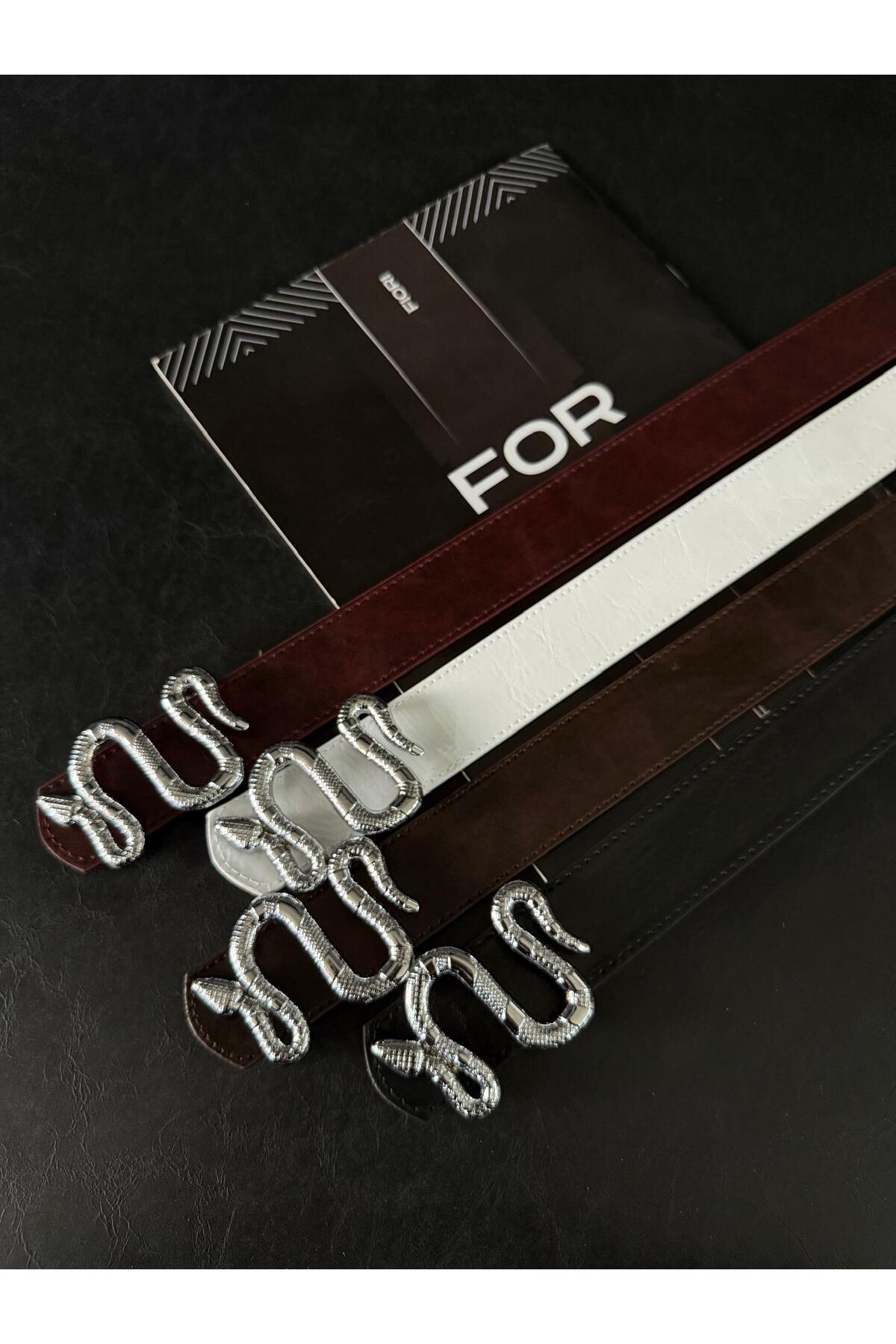 Yılan Tokalı Kadın Pantolon Kemeri, Ceket Kemeri, Elbise Kemeri, Gömlek Kemeri