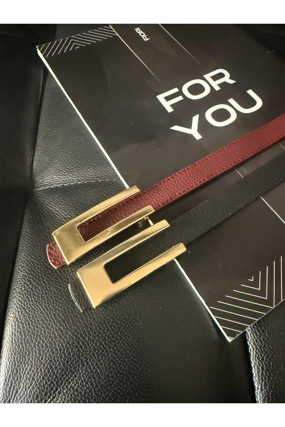 Tasarım Gold Tokalı Ince Kadın Kemeri, Ceket Kemeri, Gömlek Kemeri, Elbise Kemeri