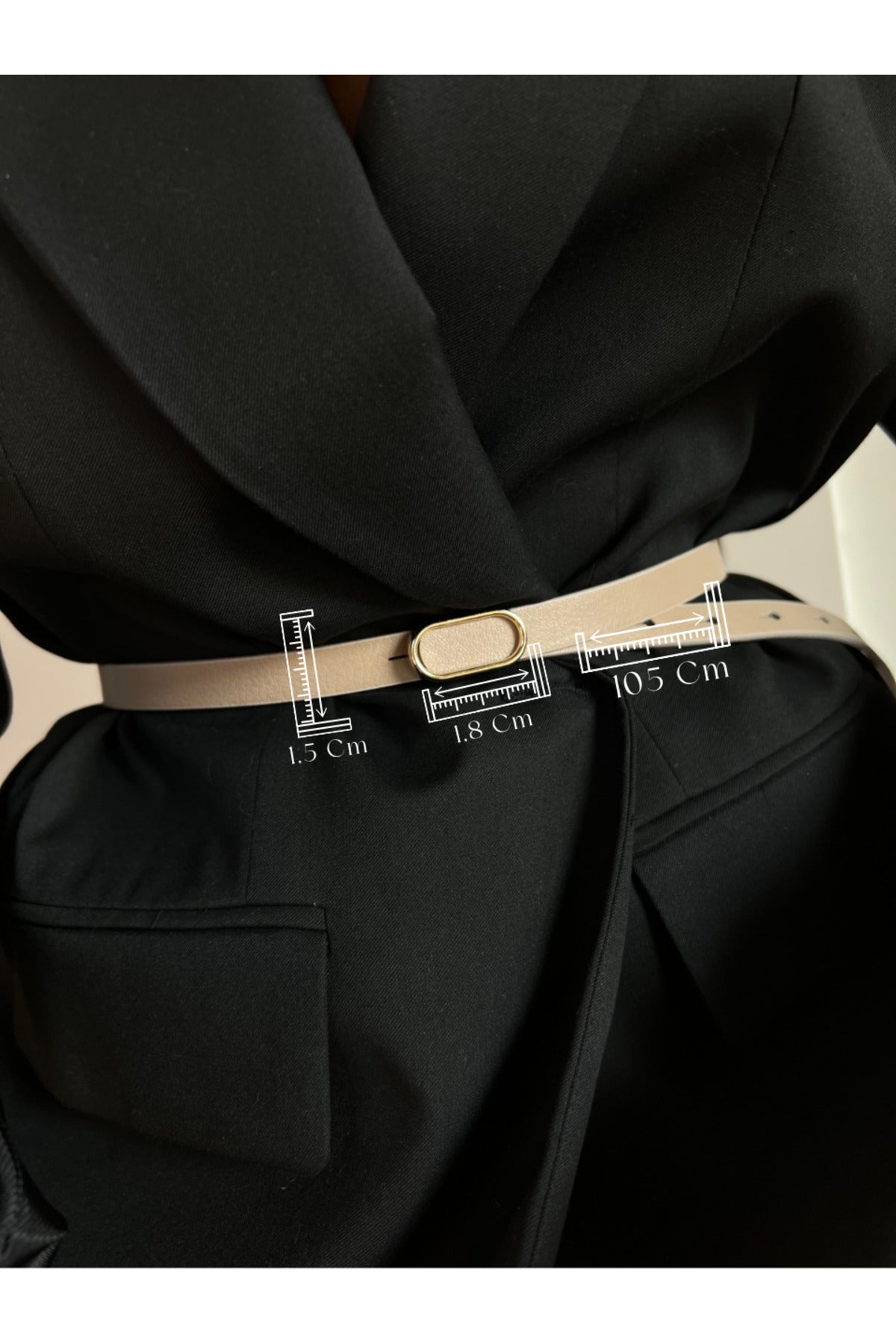 Ithal Oval Gold Tokalı Ince Kemer, Pantolon Kemeri, Gömlek Kemeri, Ceket Kemeri