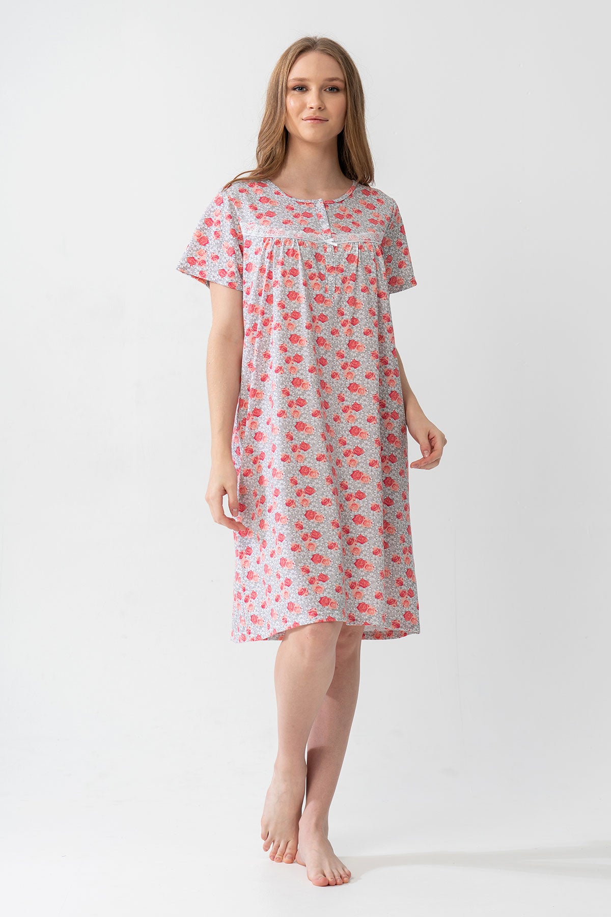 Woman Grandma Short Sleeve Nightgown